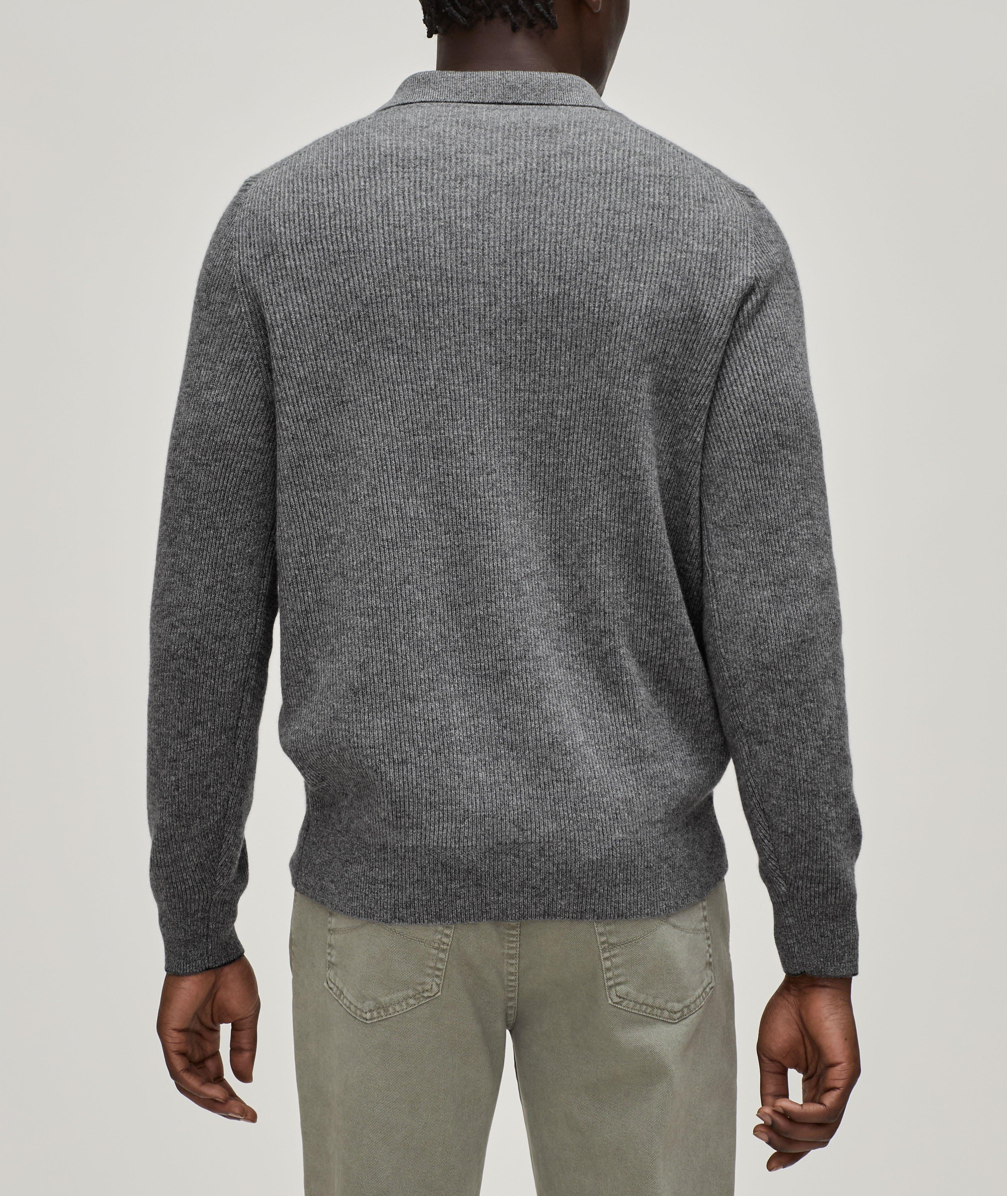 Quarter-Zip Cashmere Knitted Polo image 2