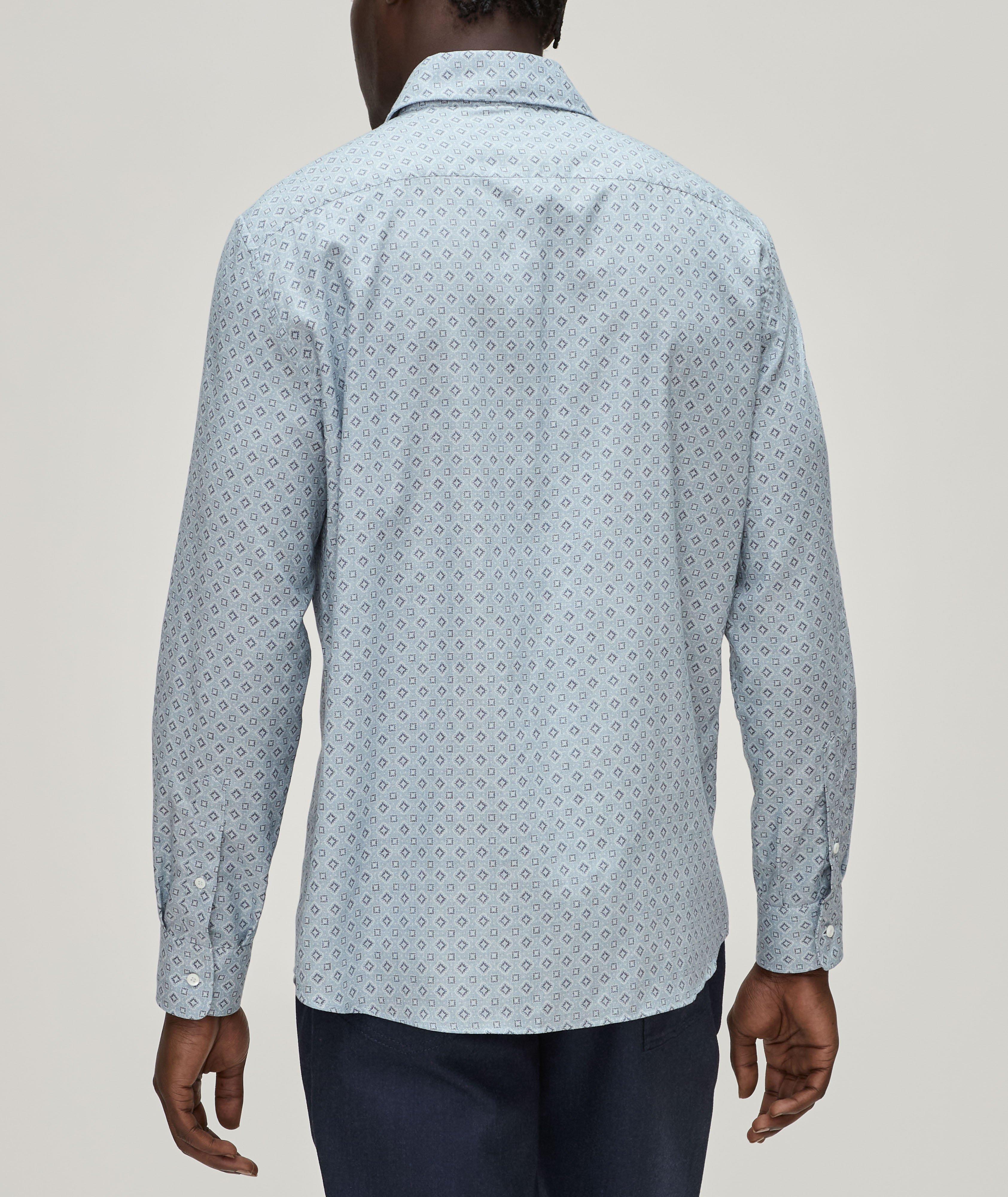 Chemise décontractée en coton à motif géométrique image 2