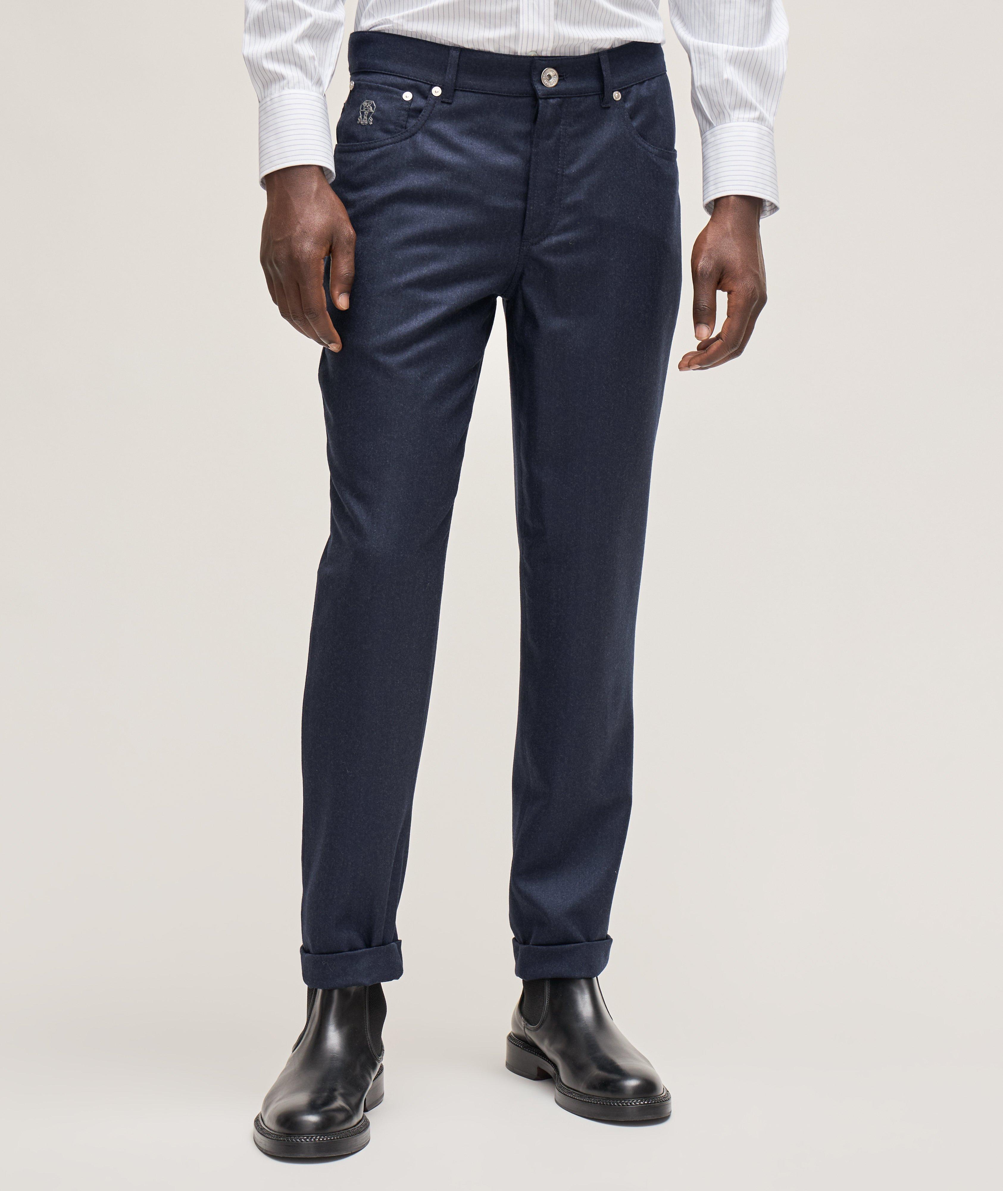 Italian-Fit Virgin Wool Pants  image 1