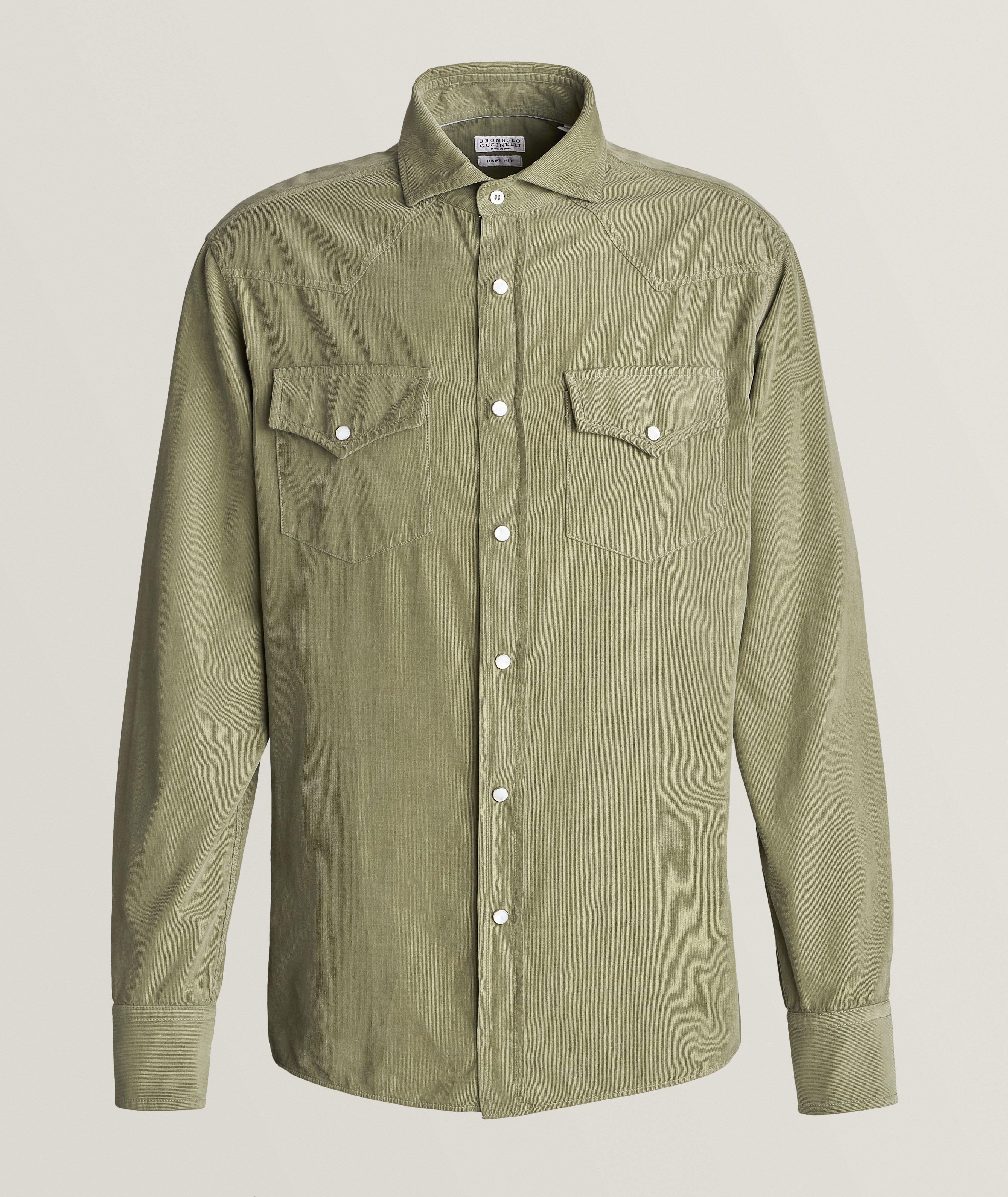 Easy Fit Cotton Corduroy Western Shirt  image 0