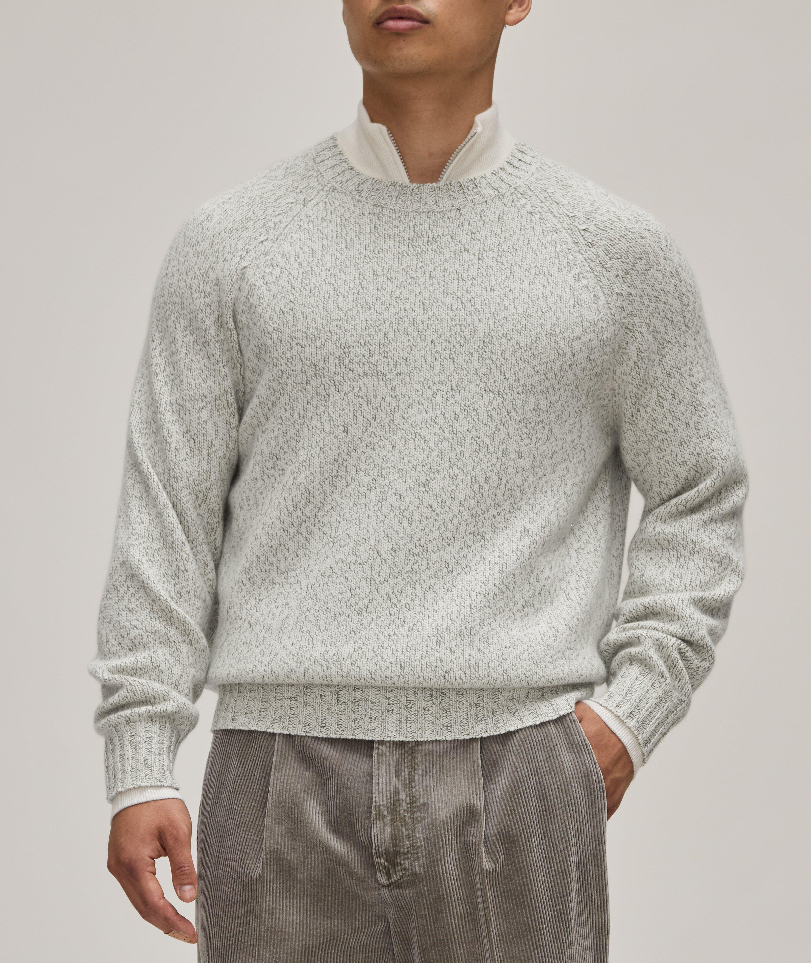 Mouliné Herringbone Knit Cashmere Sweater  image 1