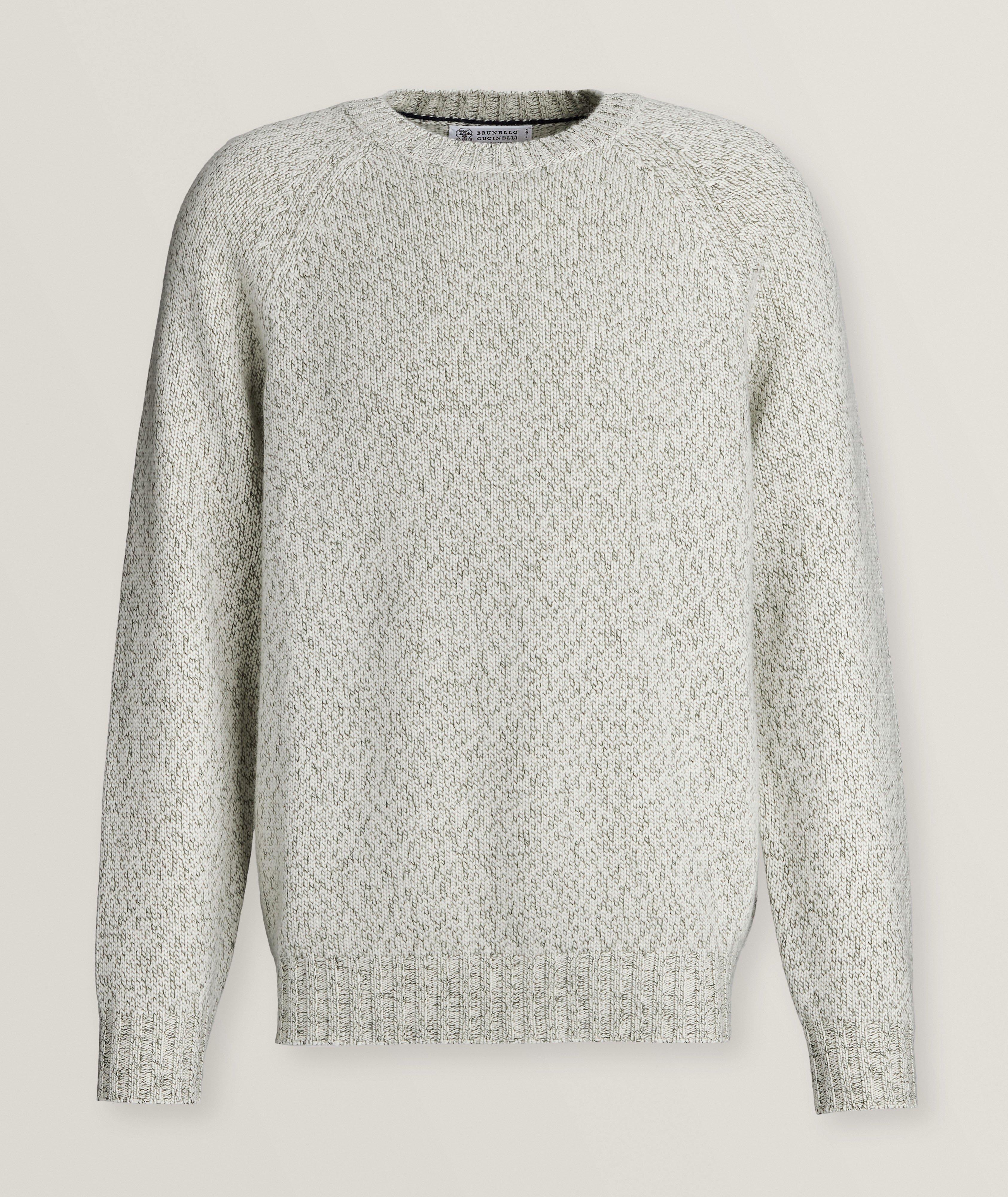 Mouliné Herringbone Knit Cashmere Sweater  image 0