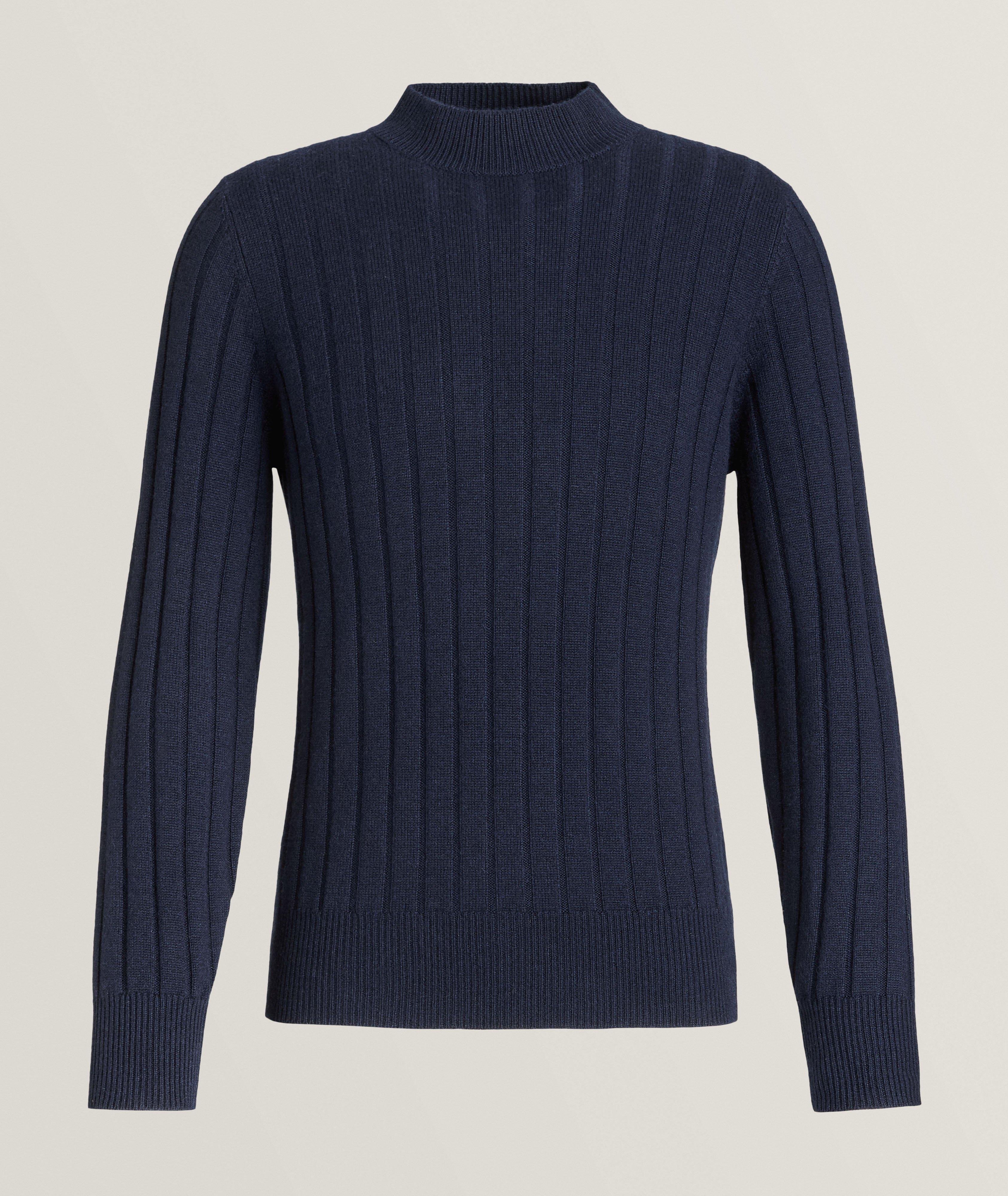 Wide Rib Knit Cashmere Sweater