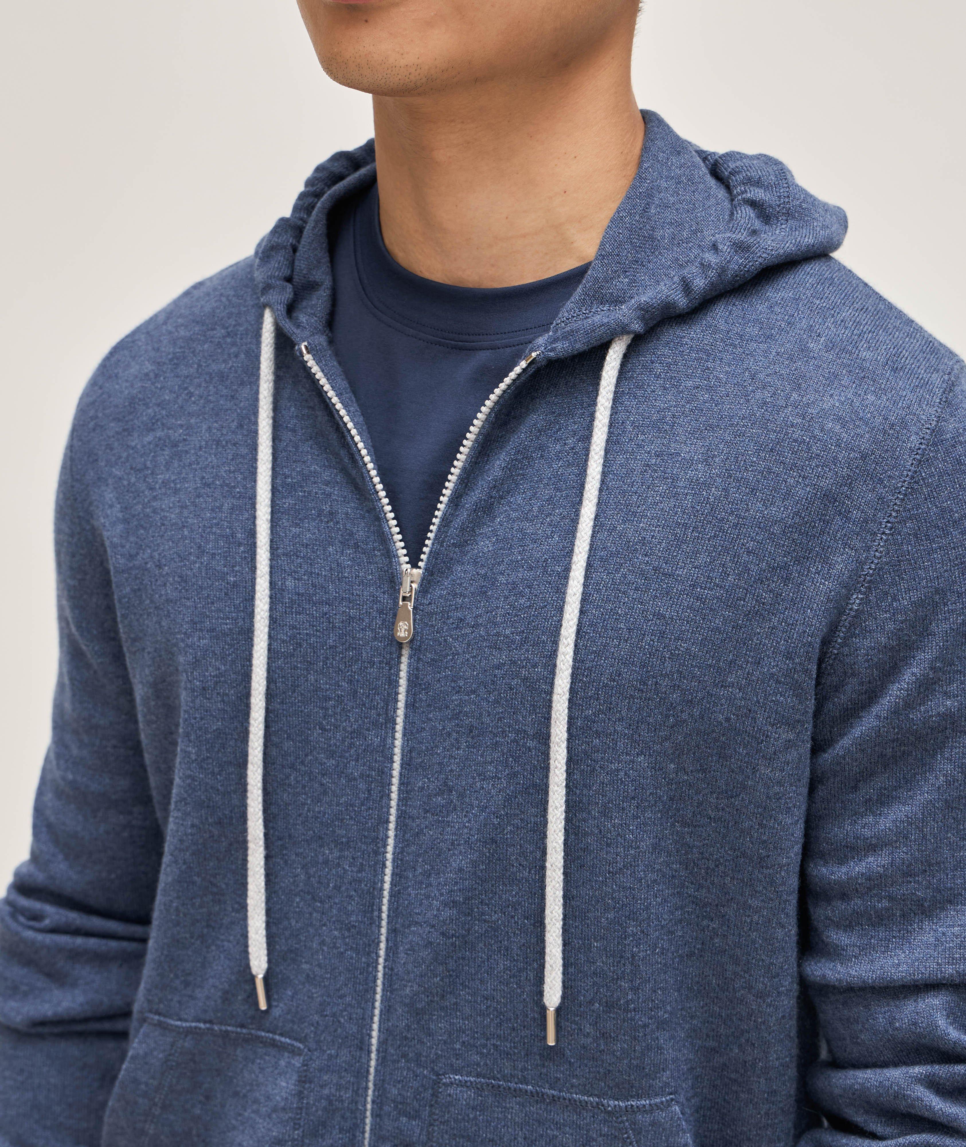 Full-Zip Cashmere Hooded Sweater image 3