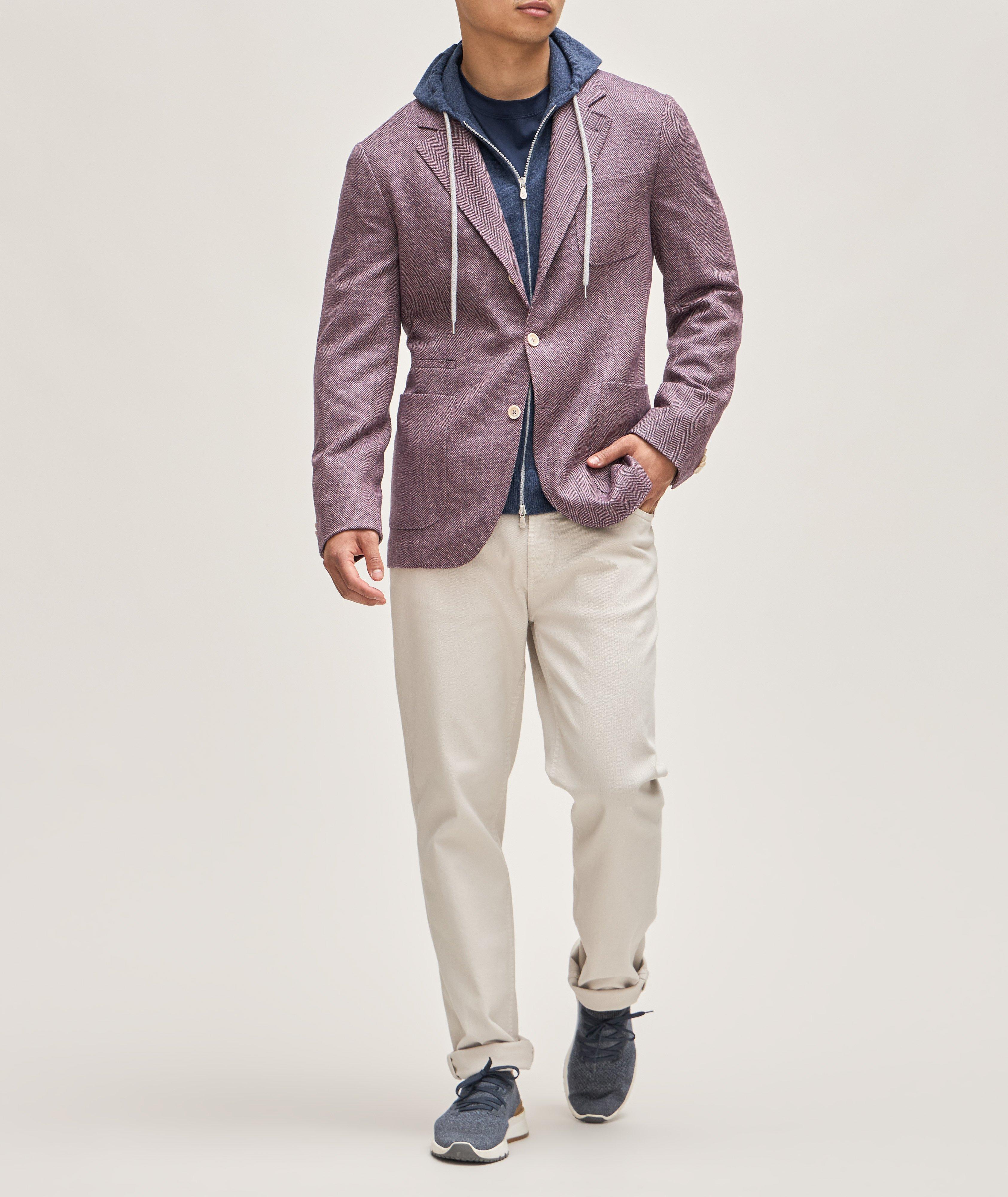 Full-Zip Cashmere Hooded Sweater image 5