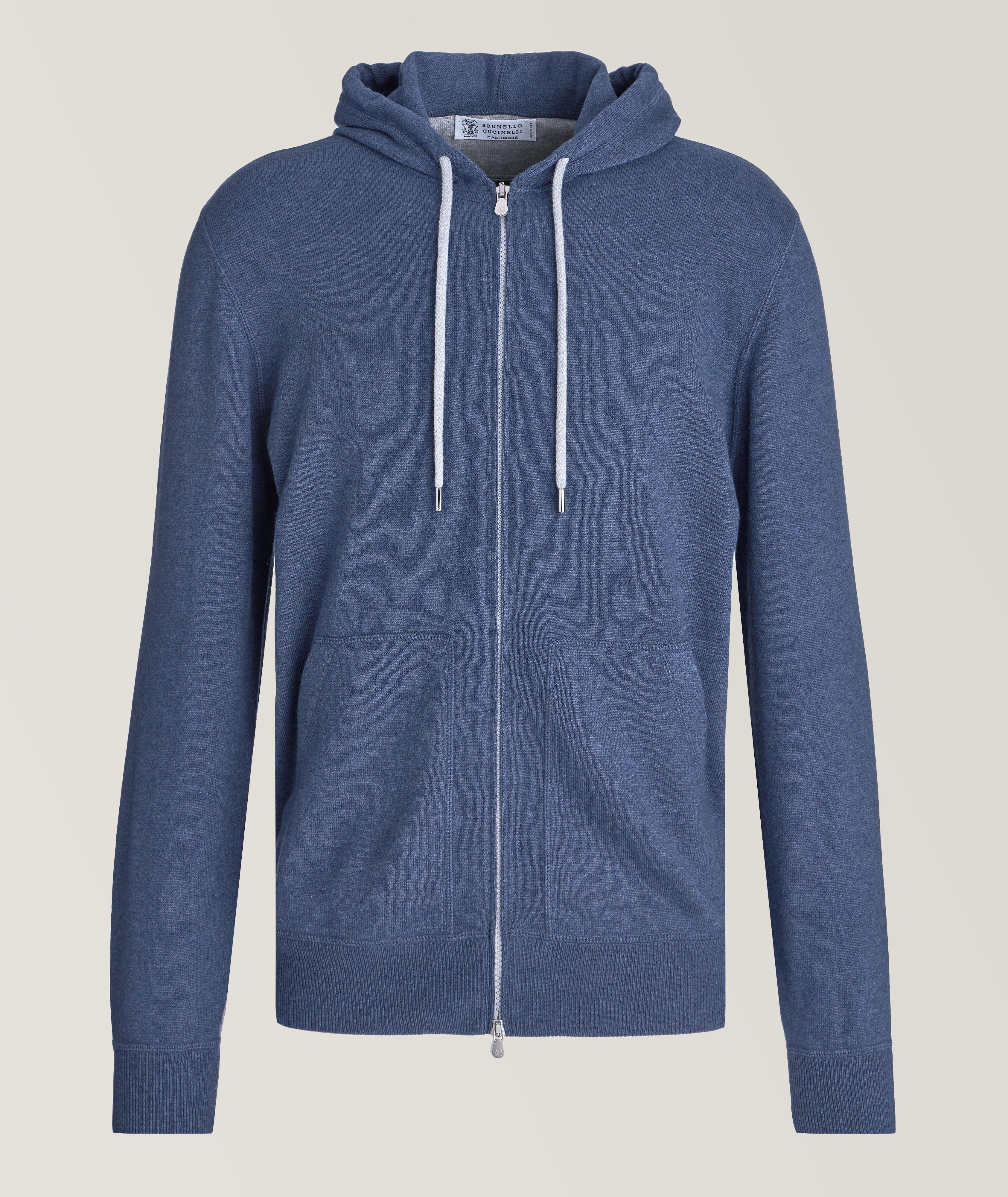 Full-Zip Cashmere Hooded Sweater image 0