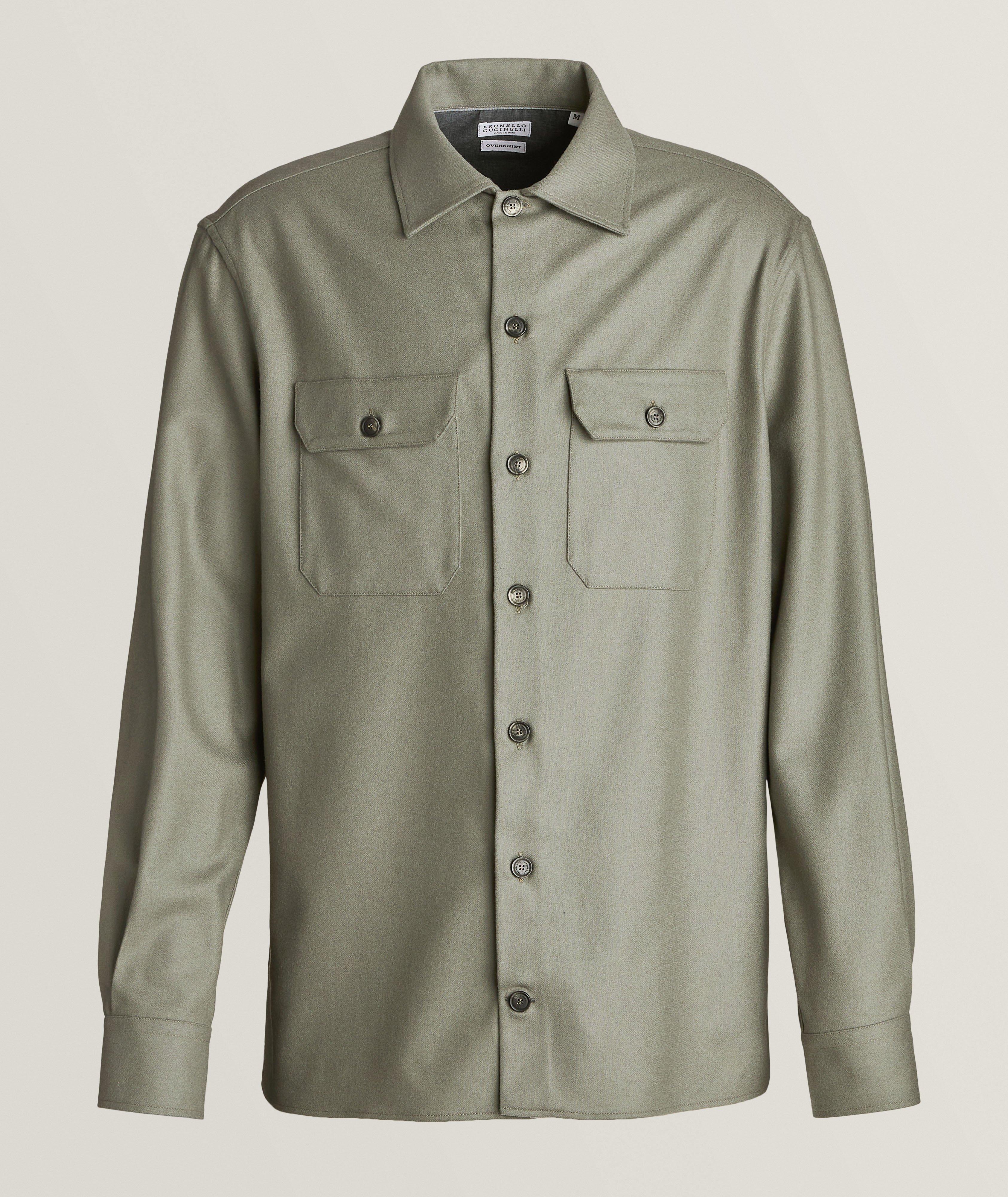 Lightweight Wool Flannel Overshirt image 0