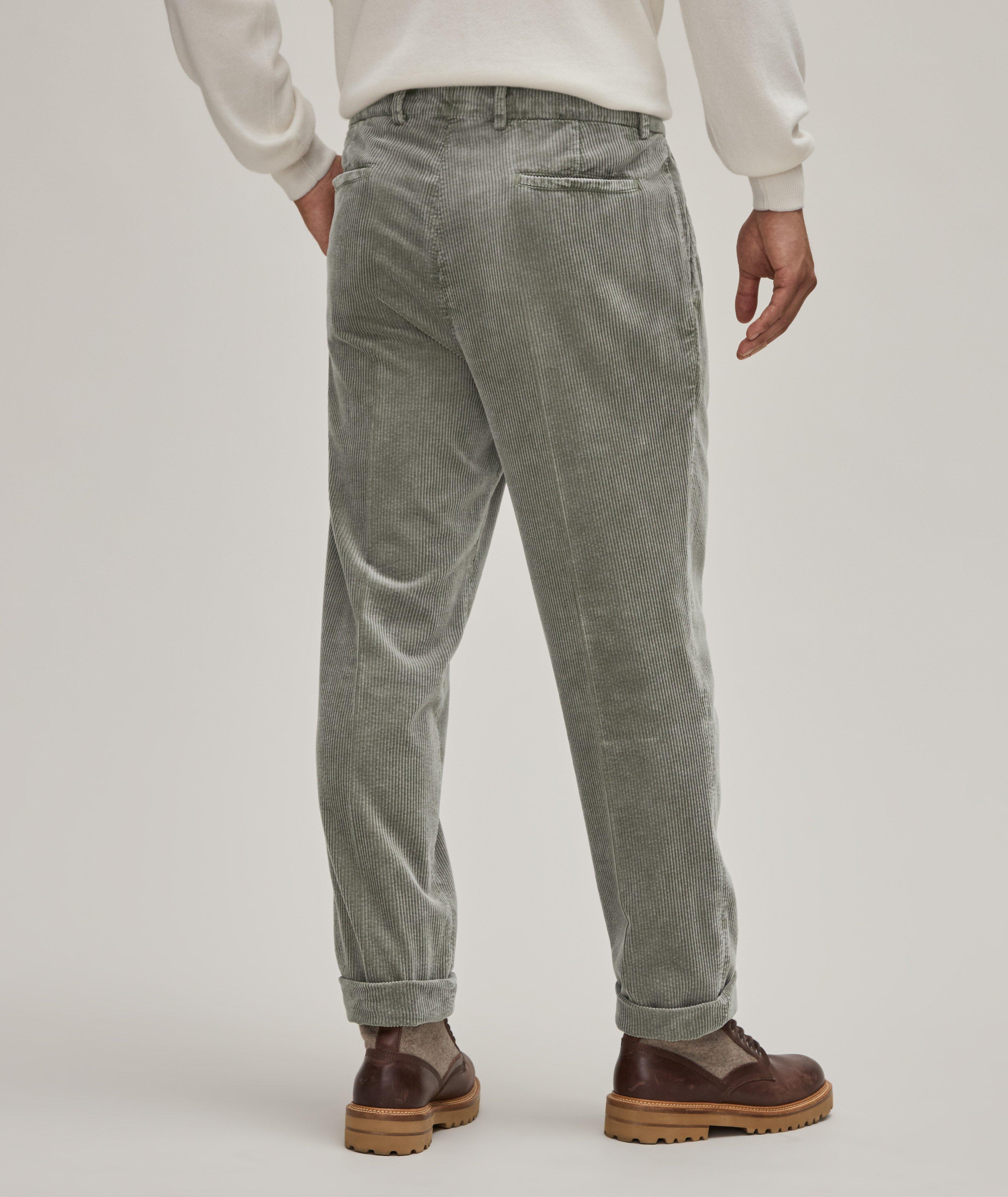 Leisure-Fit Pleated Corduroy Pants image 2