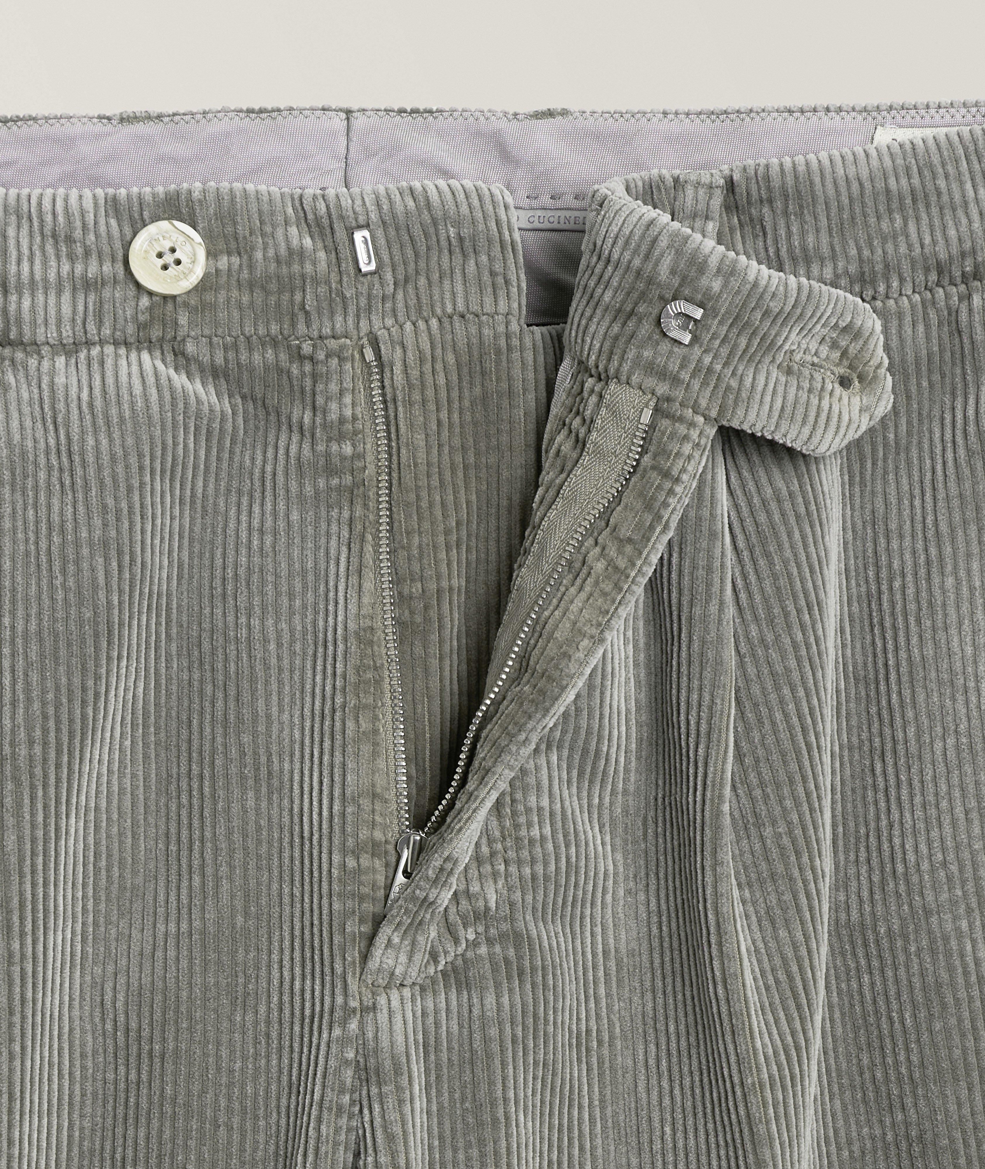 Leisure-Fit Pleated Corduroy Pants image 4