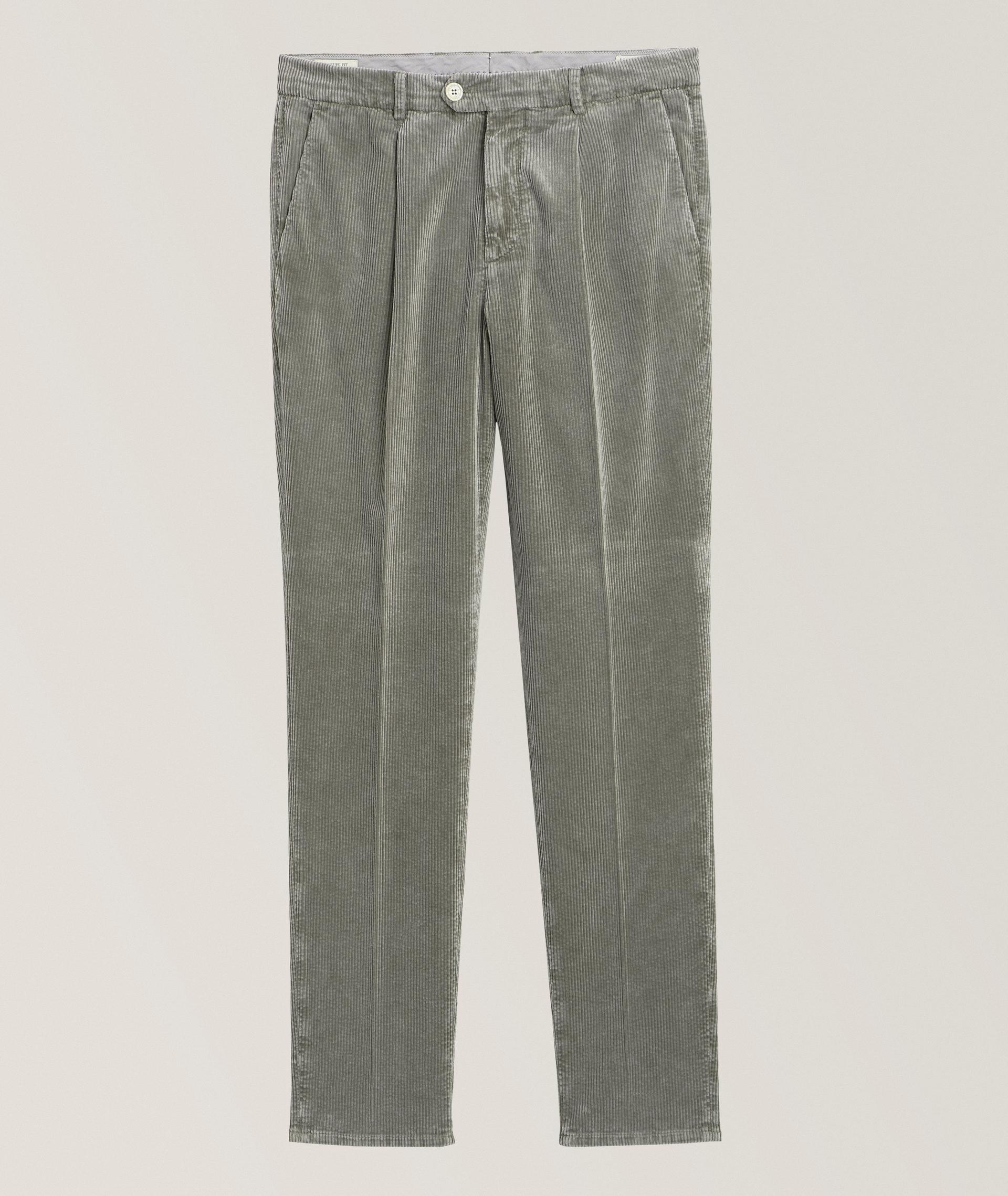 Leisure-Fit Pleated Corduroy Pants image 0