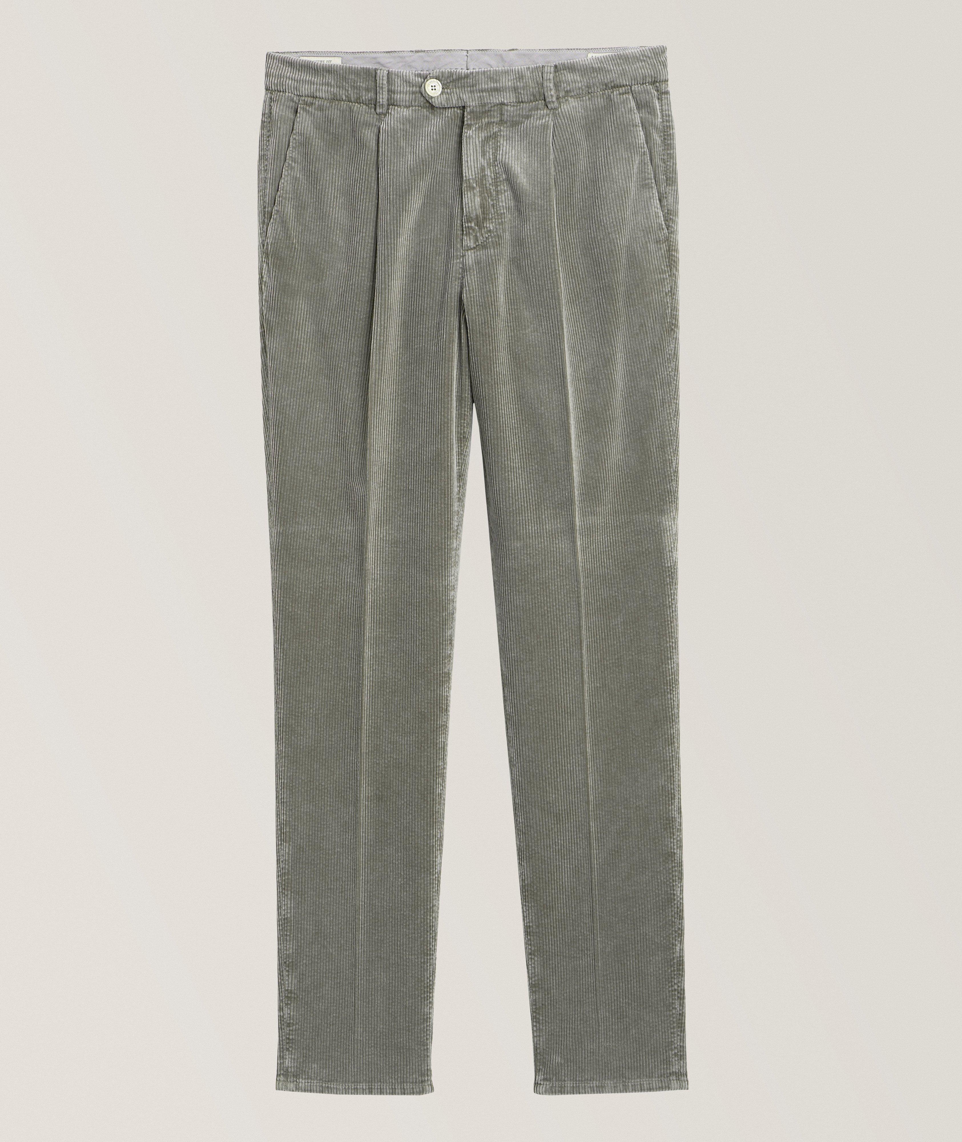 Leisure-Fit Pleated Corduroy Pants image 0