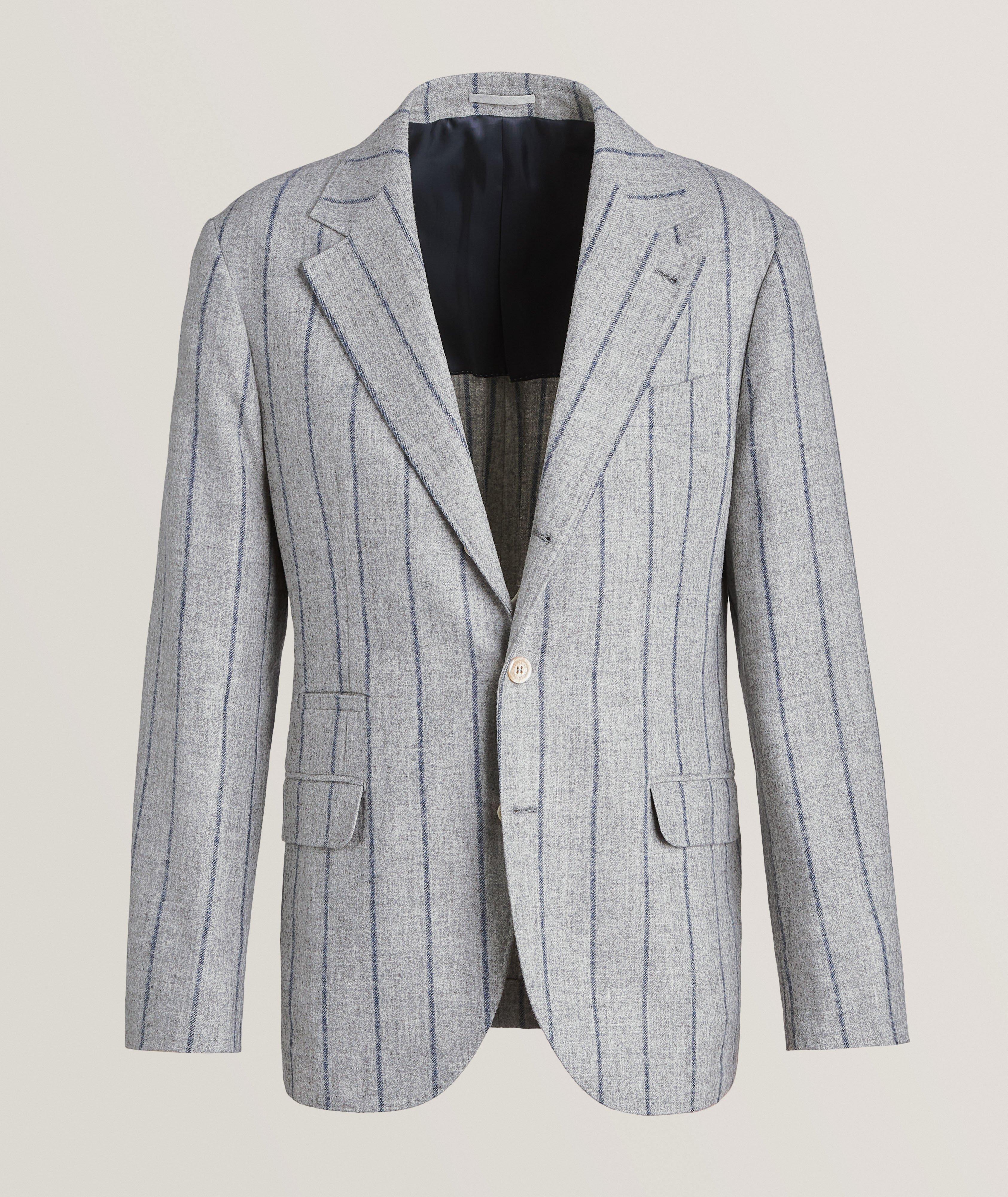 Brunello Cucinelli Veston à rayures tennis