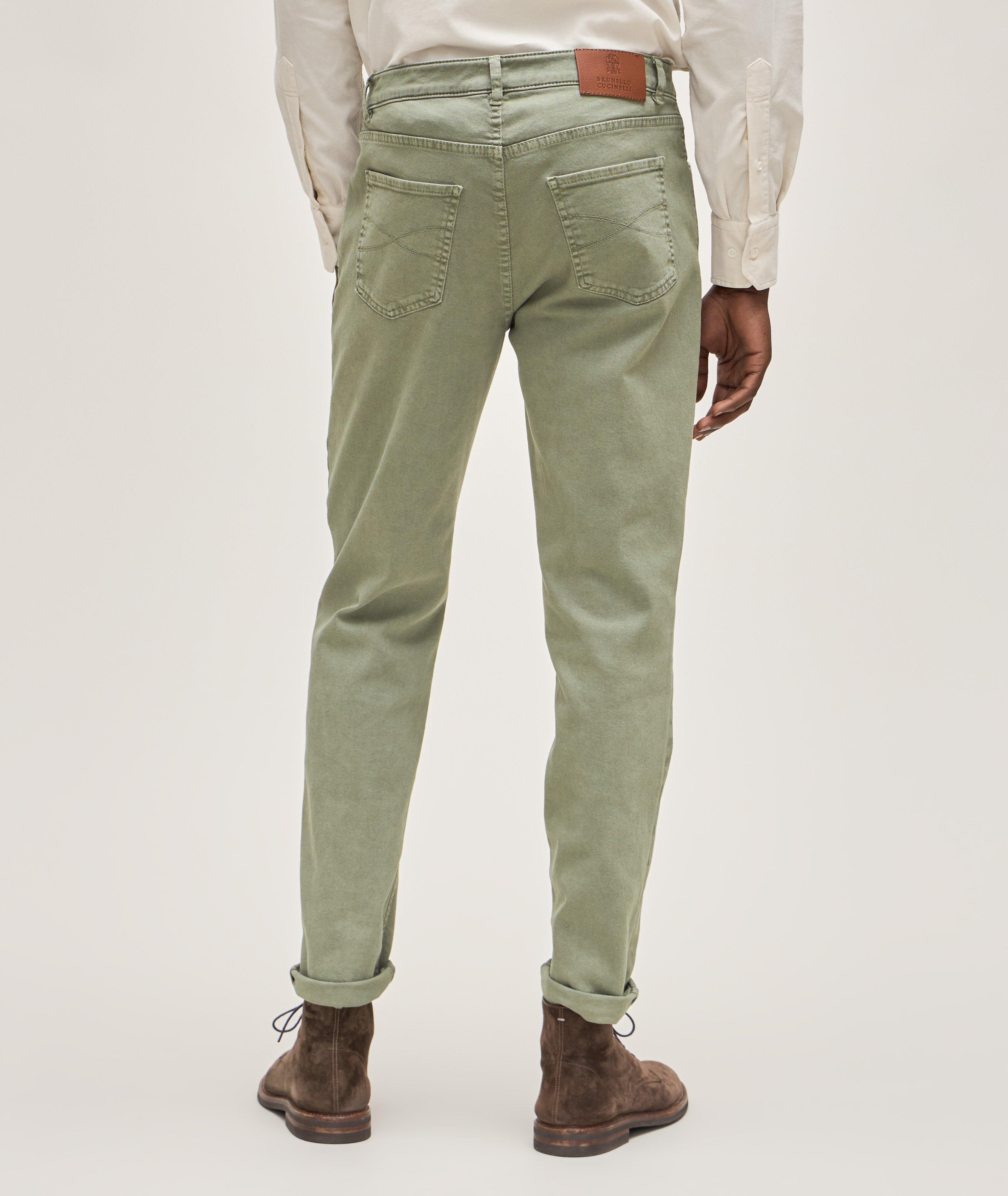 Traditional-Fit Stretch Denim Five-Pocket Pants image 2