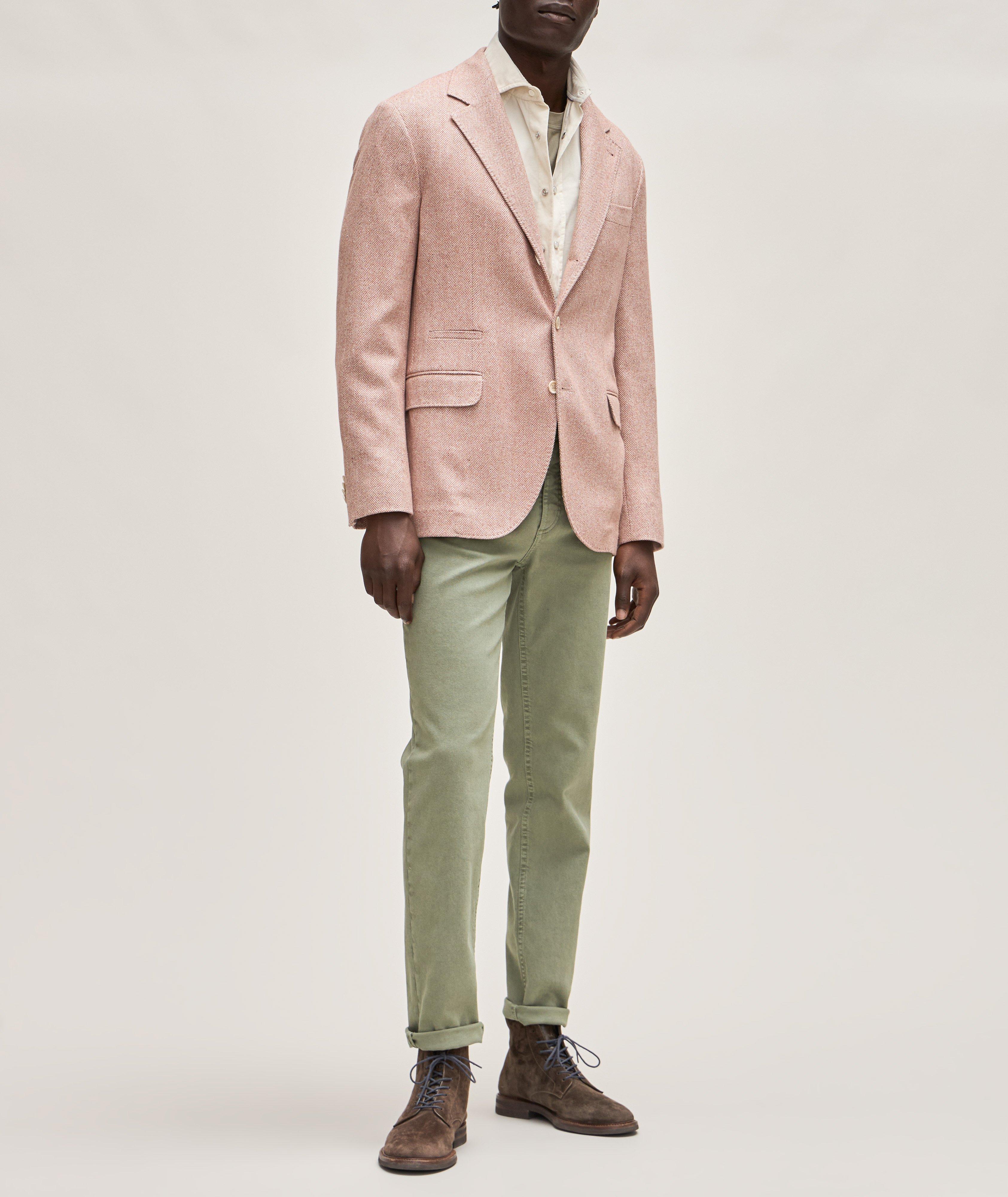 Traditional-Fit Stretch Denim Five-Pocket Pants image 3