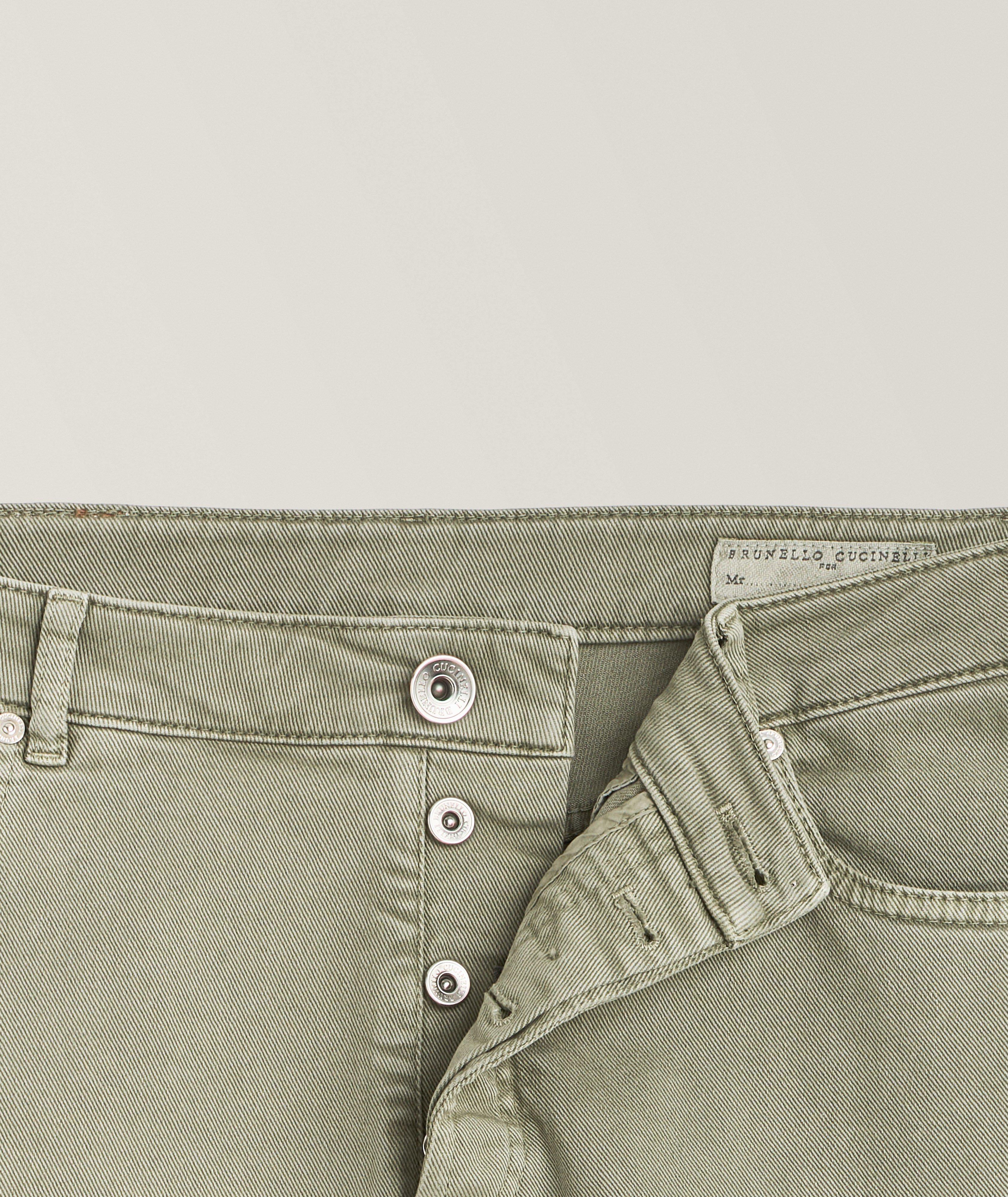 Traditional-Fit Stretch Denim Five-Pocket Pants image 4