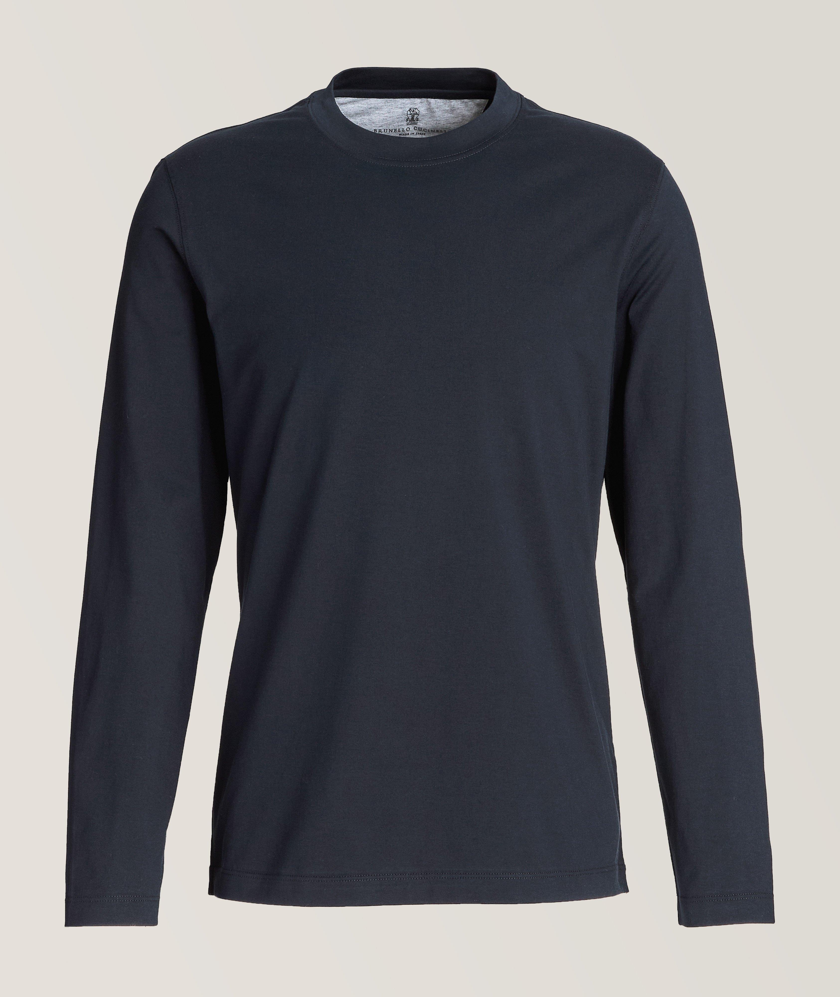 Essential Long-Sleeve Jersey Cotton T-Shirt