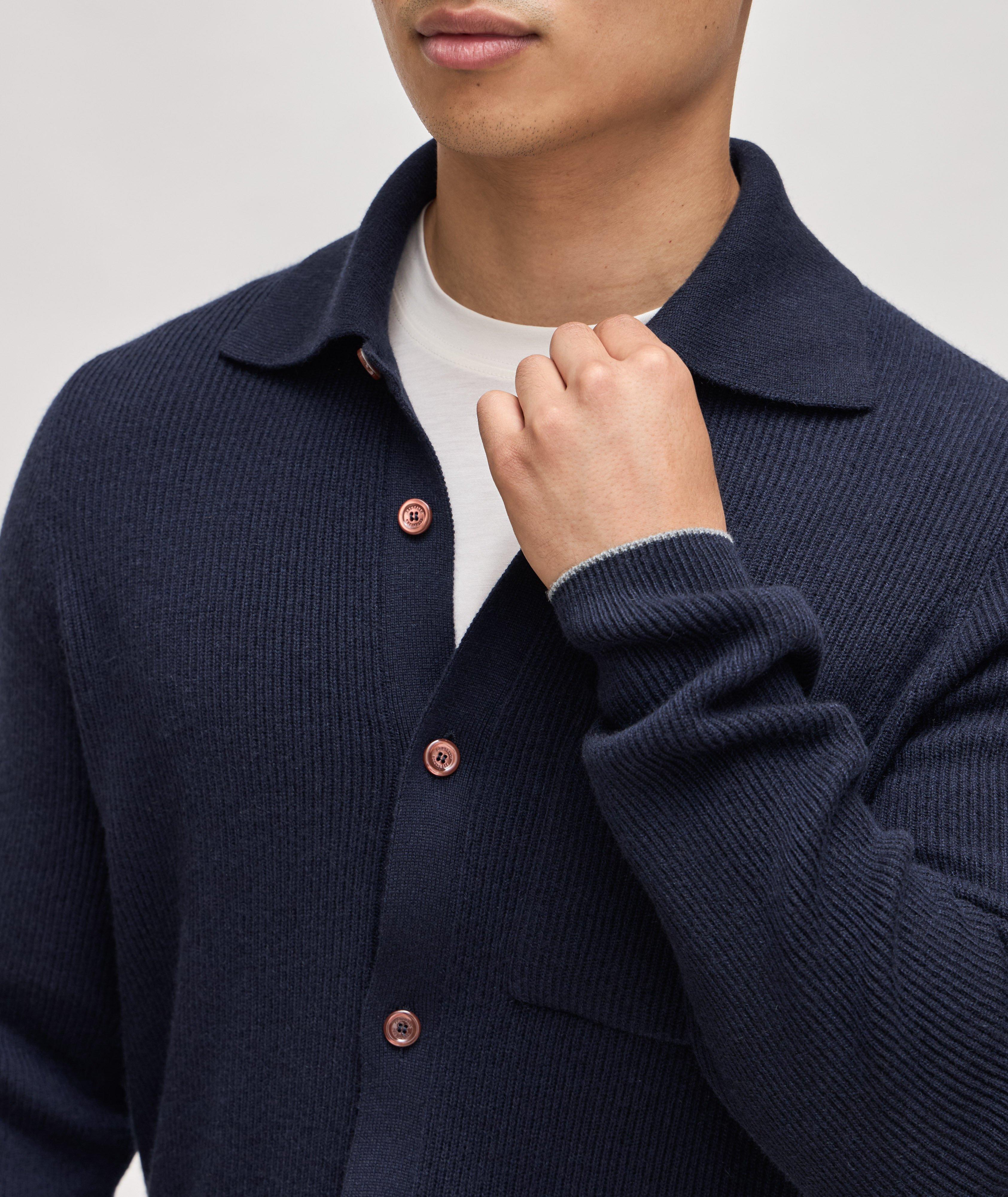 Cashmere English Ribbed Cardigan  image 3