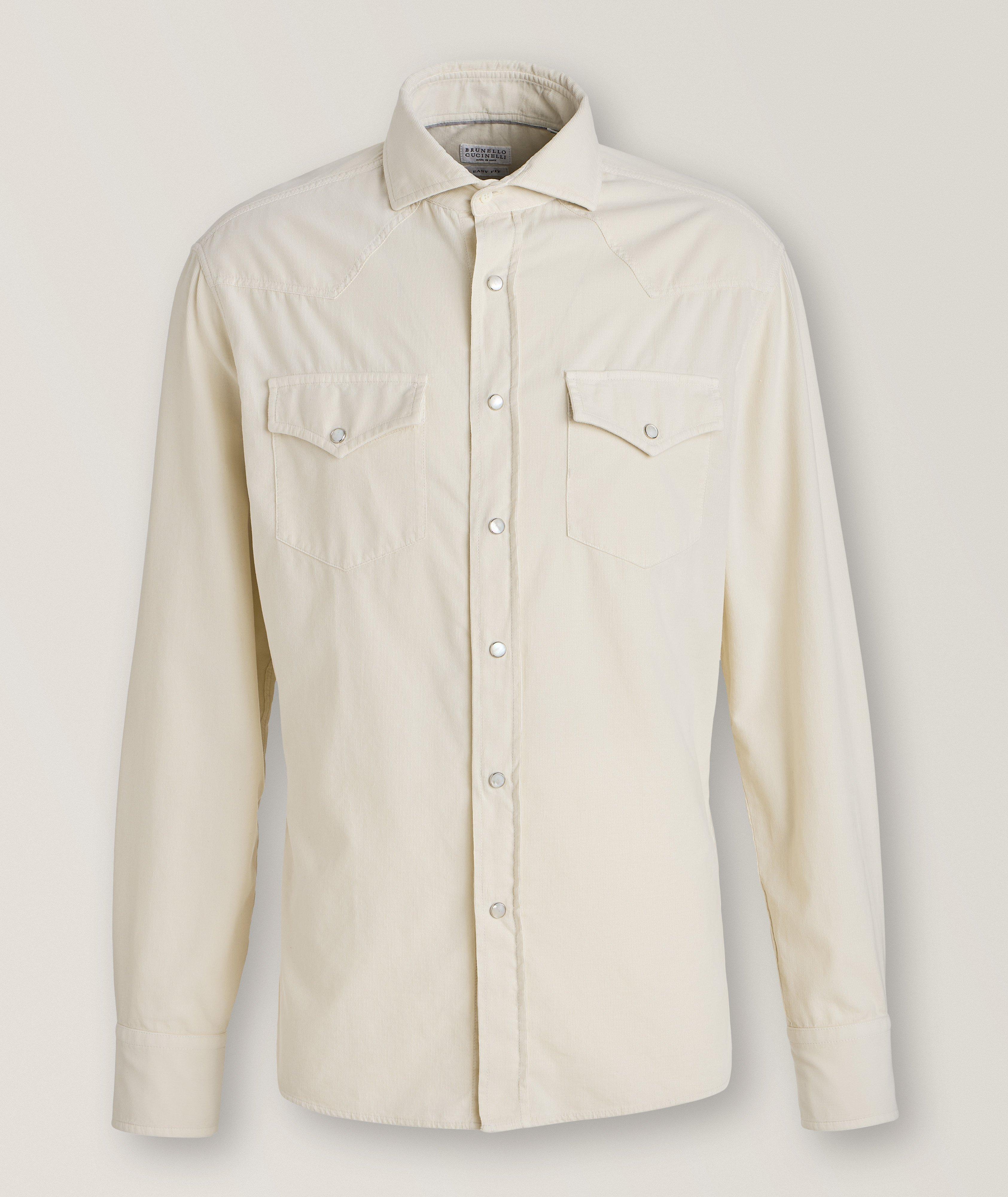 Easy Fit Cotton Corduroy Western Shirt  image 0