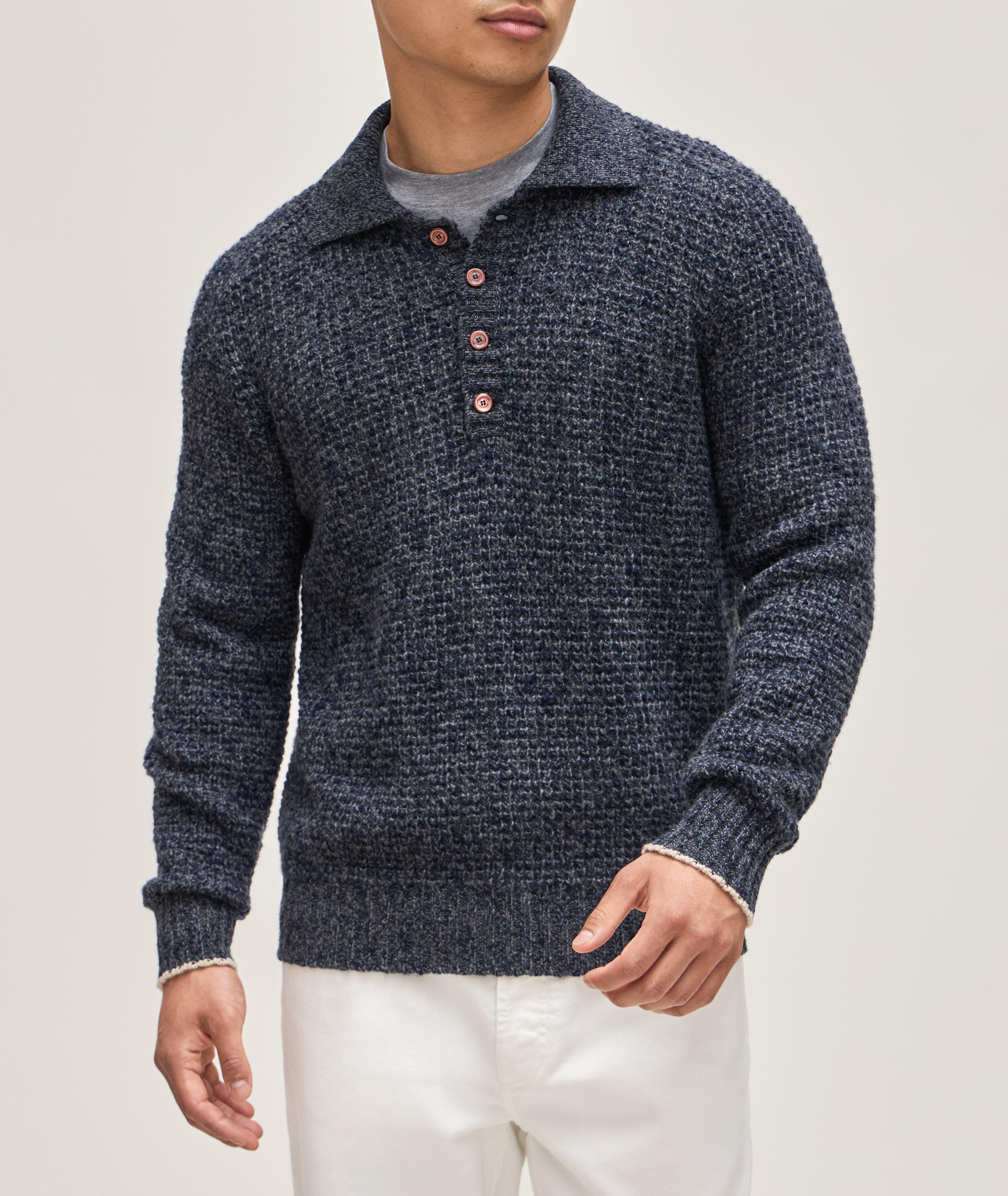 Textured Knit Wool-Cashmere Sweater