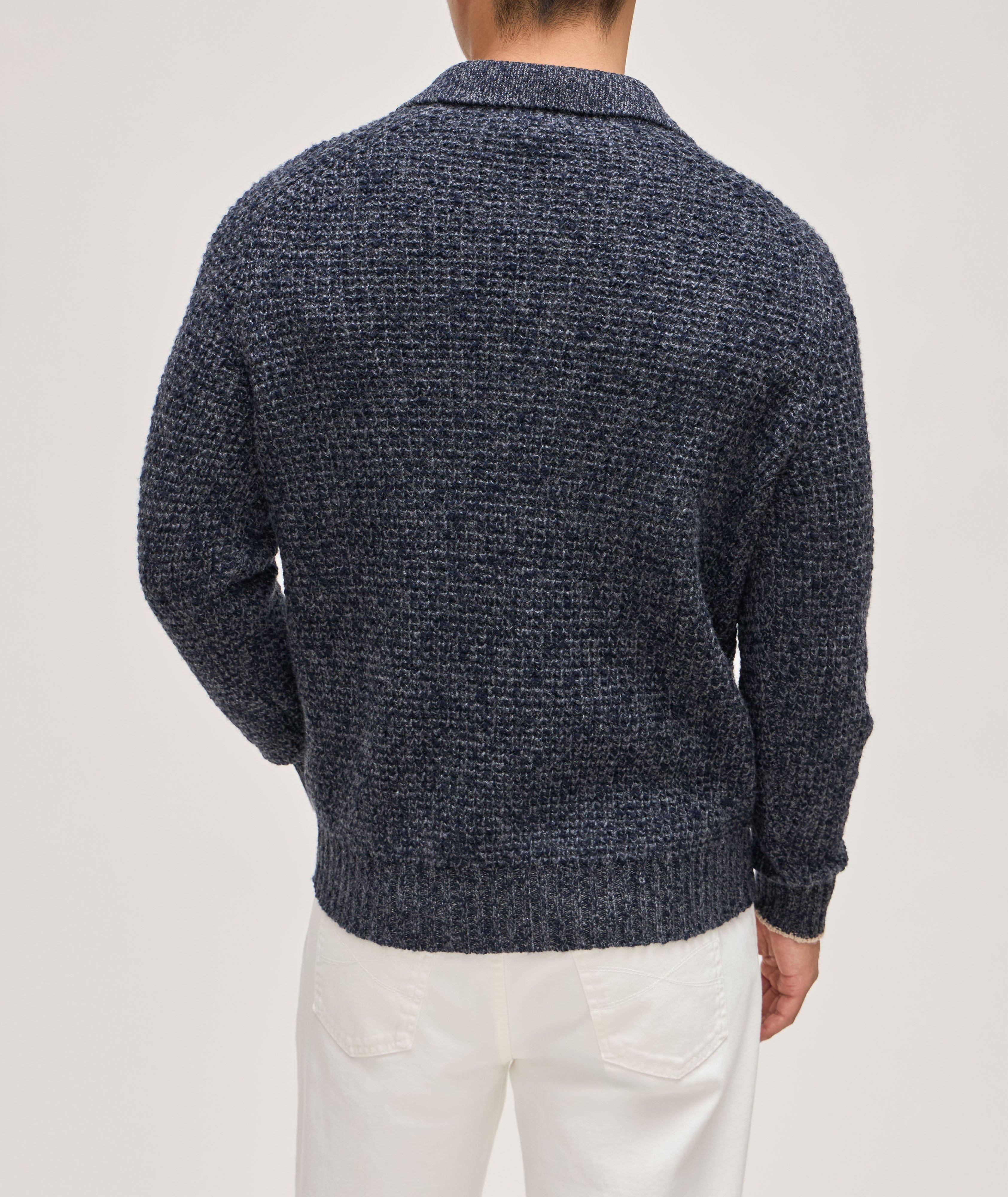 Textured Knit Wool-Cashmere Sweater