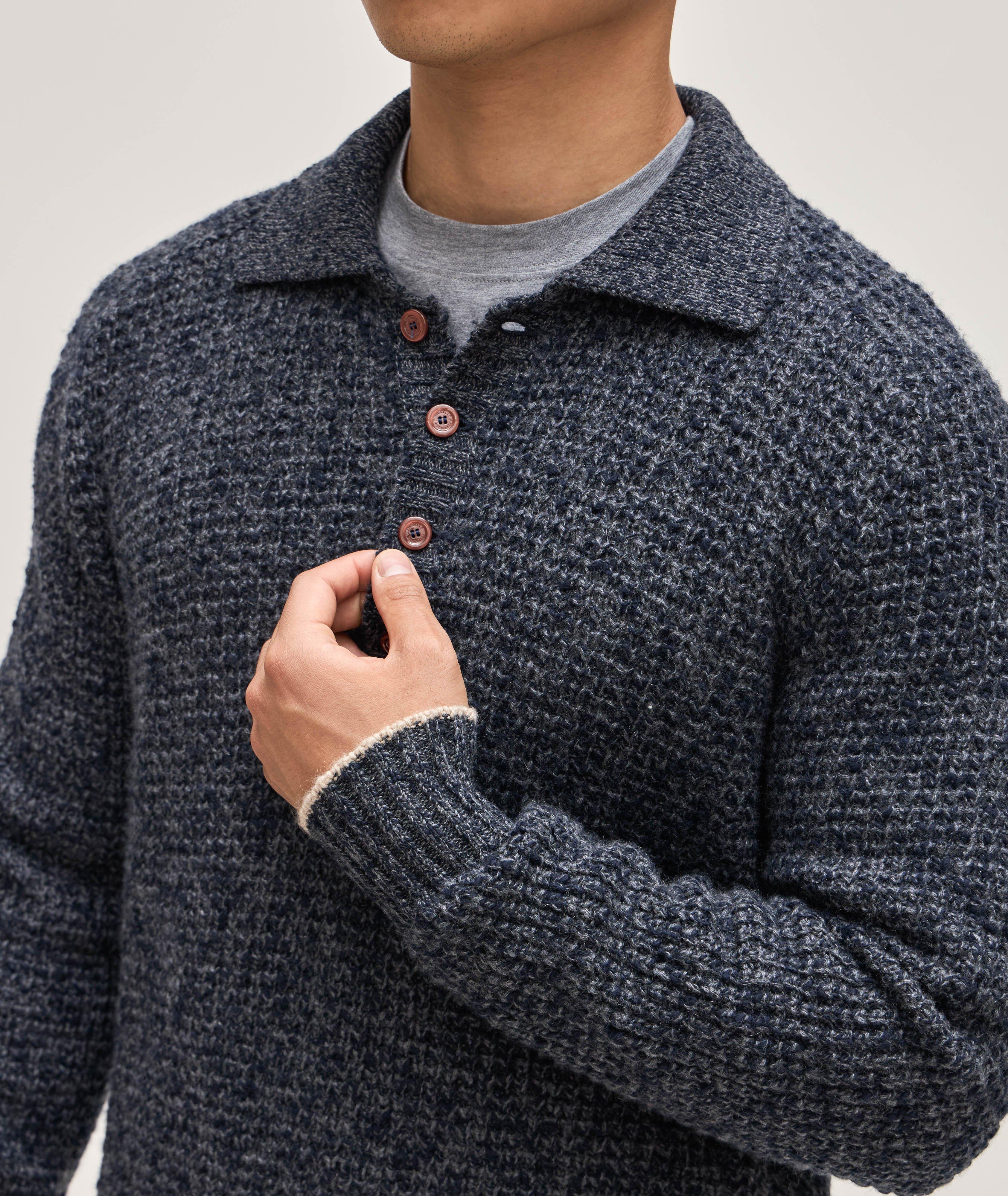 Textured Knit Wool-Cashmere Sweater