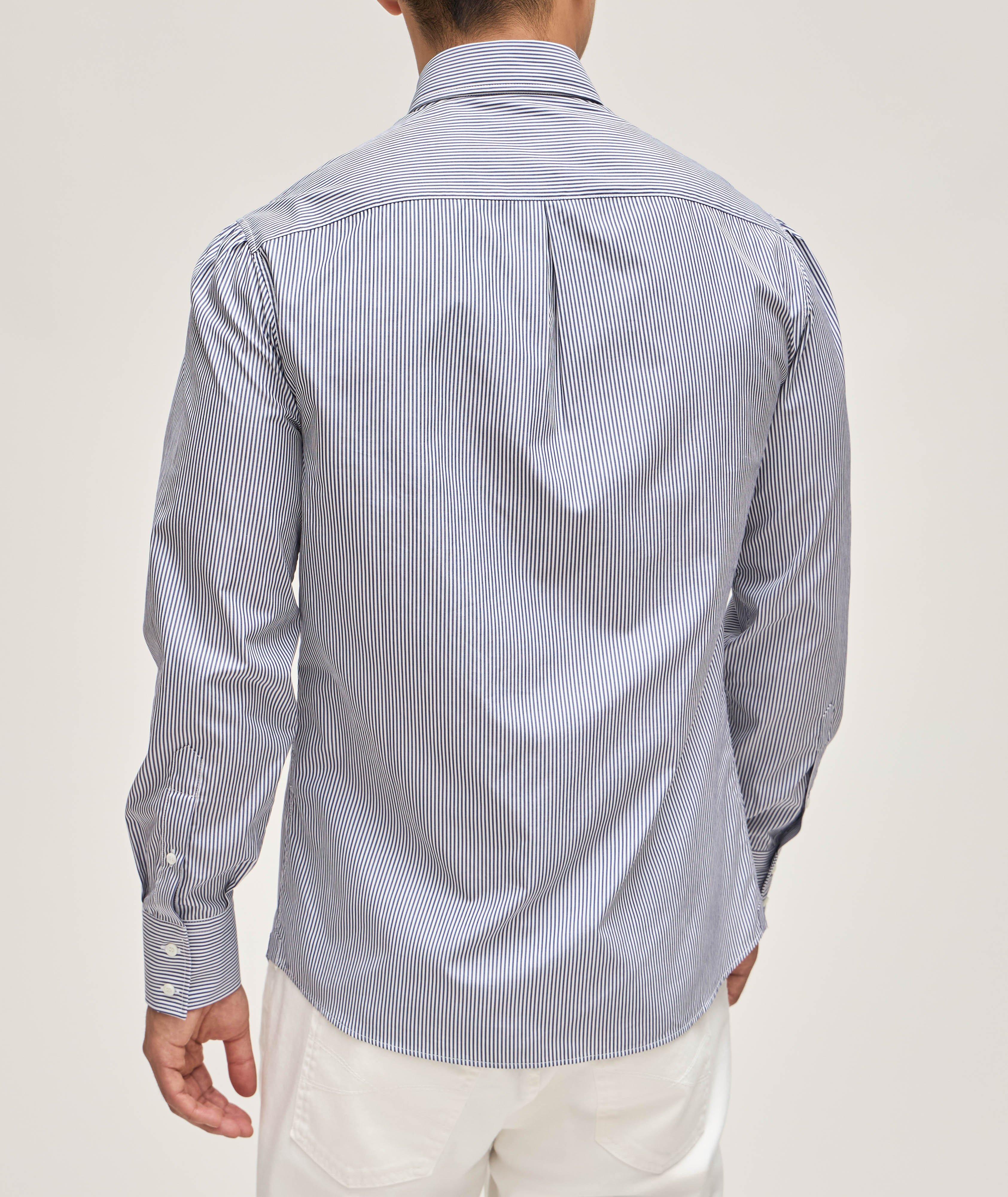 Basic Fit Striped Oxford Cotton Sport Shirt  image 2