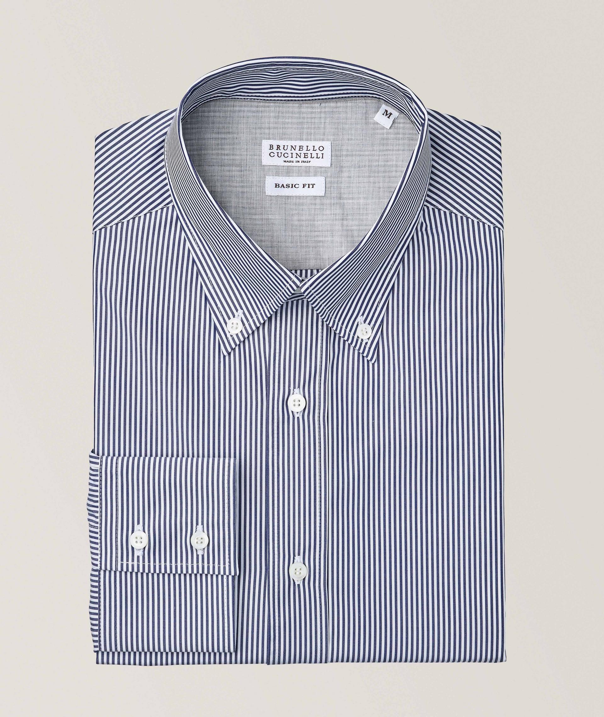 Basic Fit Striped Oxford Cotton Shirt  image 0