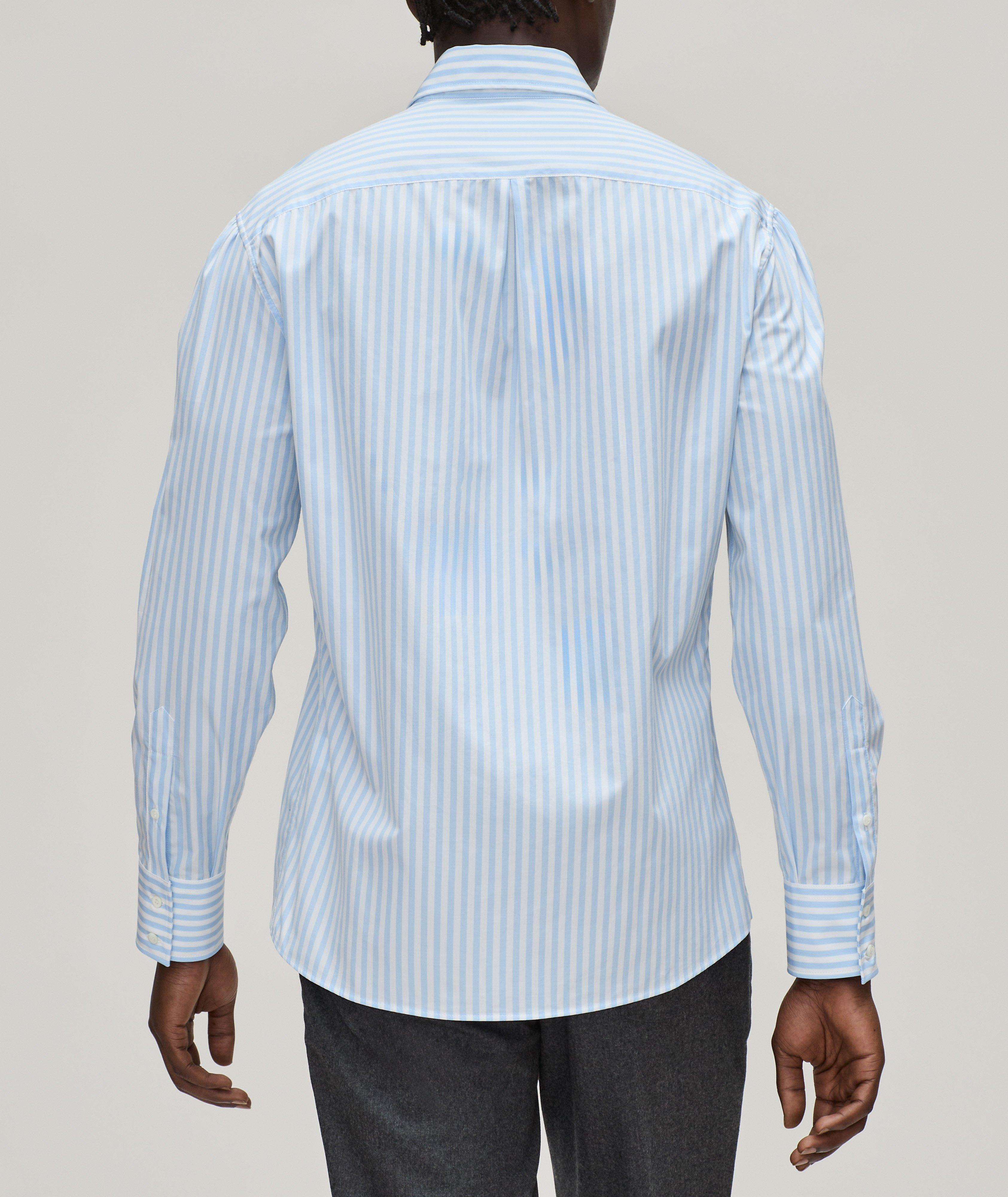 Basic Fit Bengal Stripe Oxford Cotton Shirt  image 2