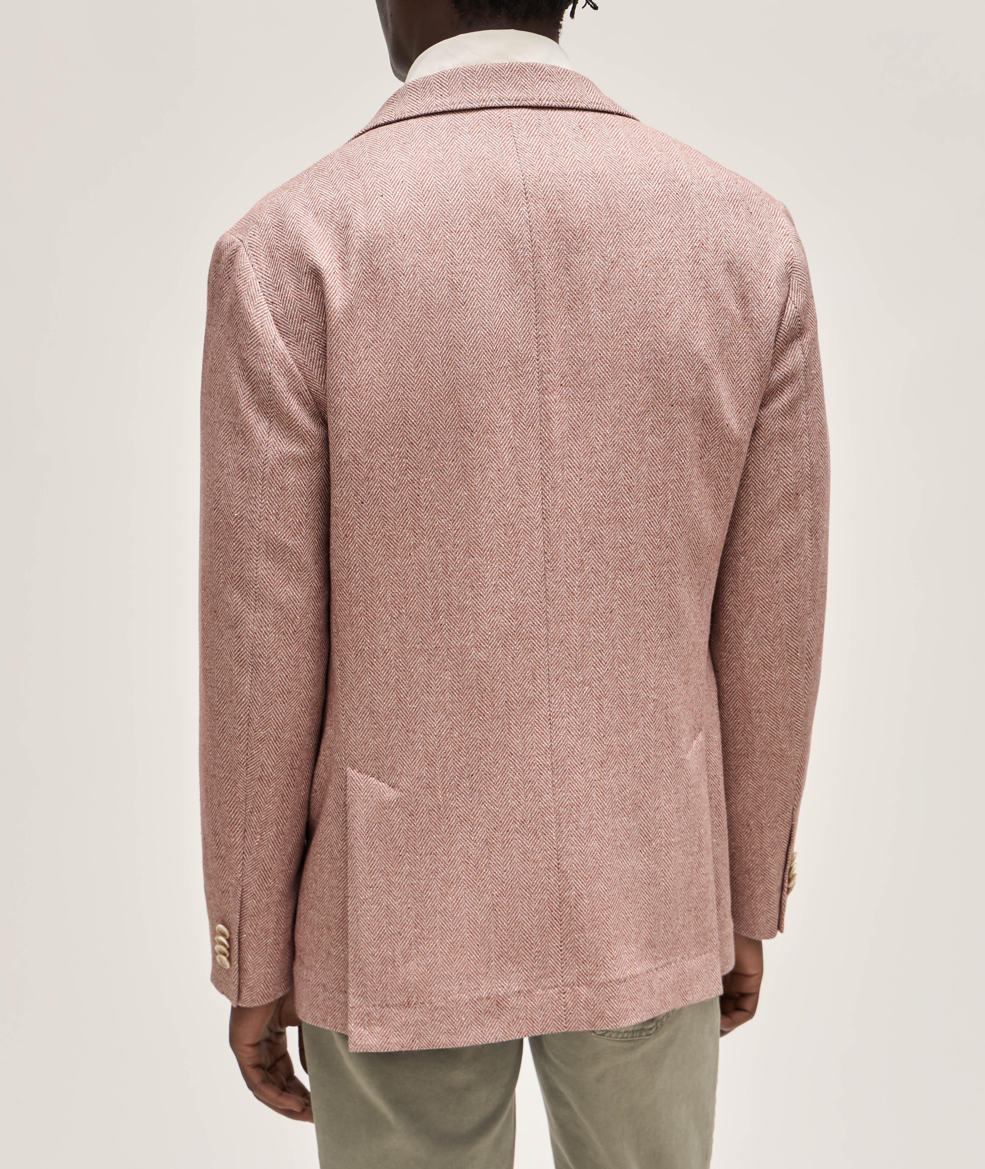 Mélange Herringbone Stretch-Wool Blend Sport Jacket  image 2