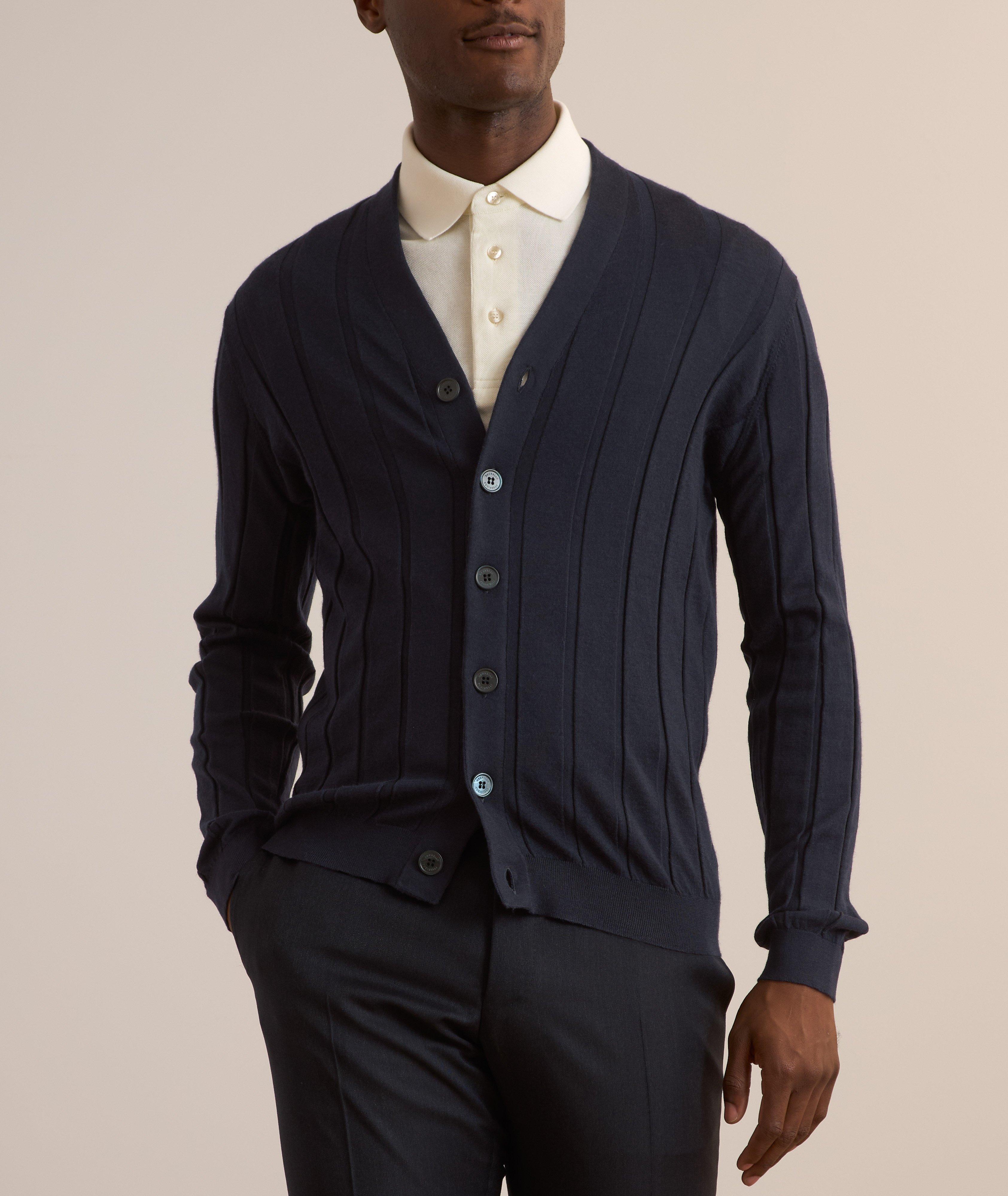 Fine Gauge Wool-Cashmere Cardigan  image 1