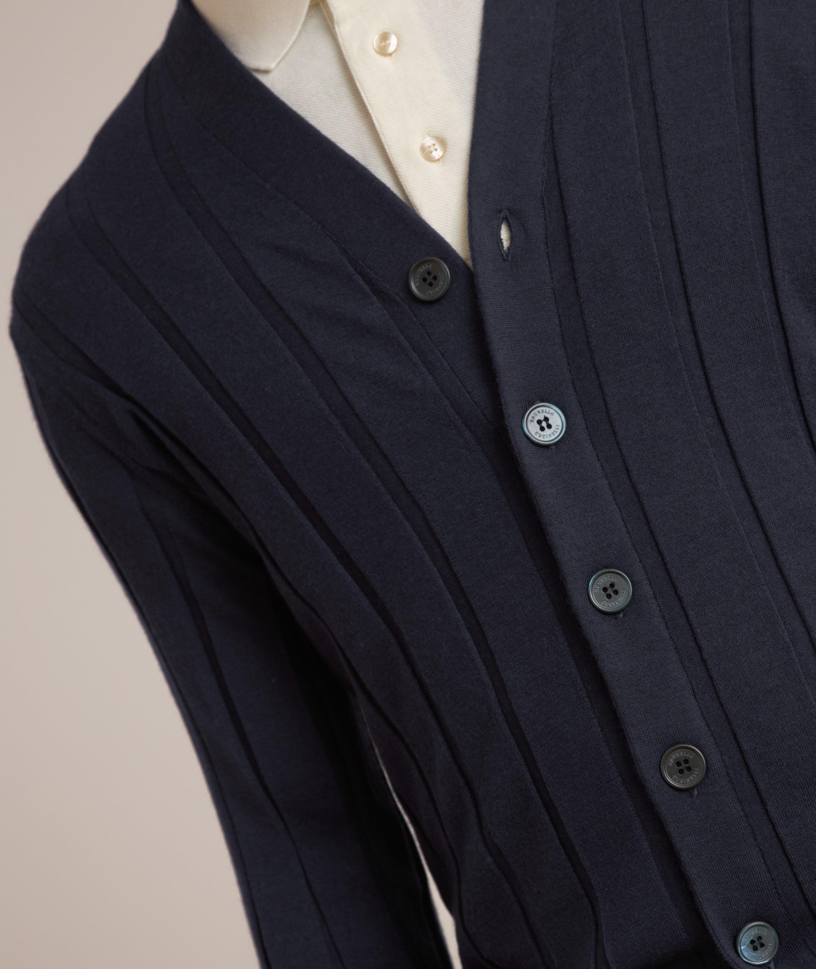 Fine Gauge Wool-Cashmere Cardigan  image 3