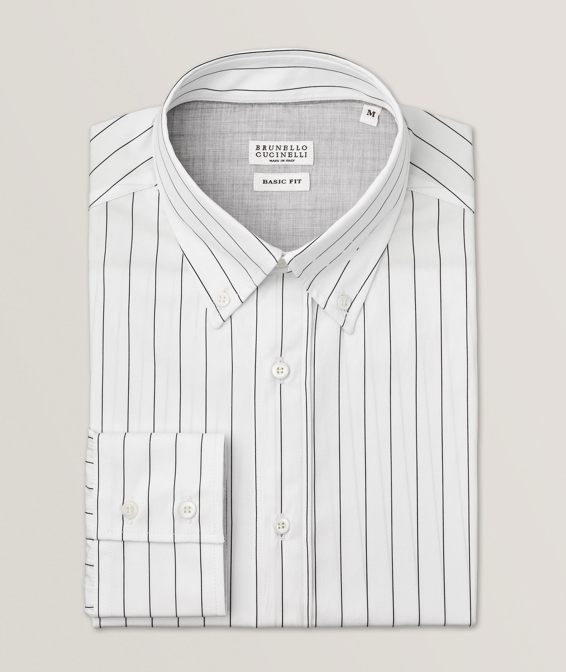 Basic Fit Striped Oxford Cotton Shirt  image 0