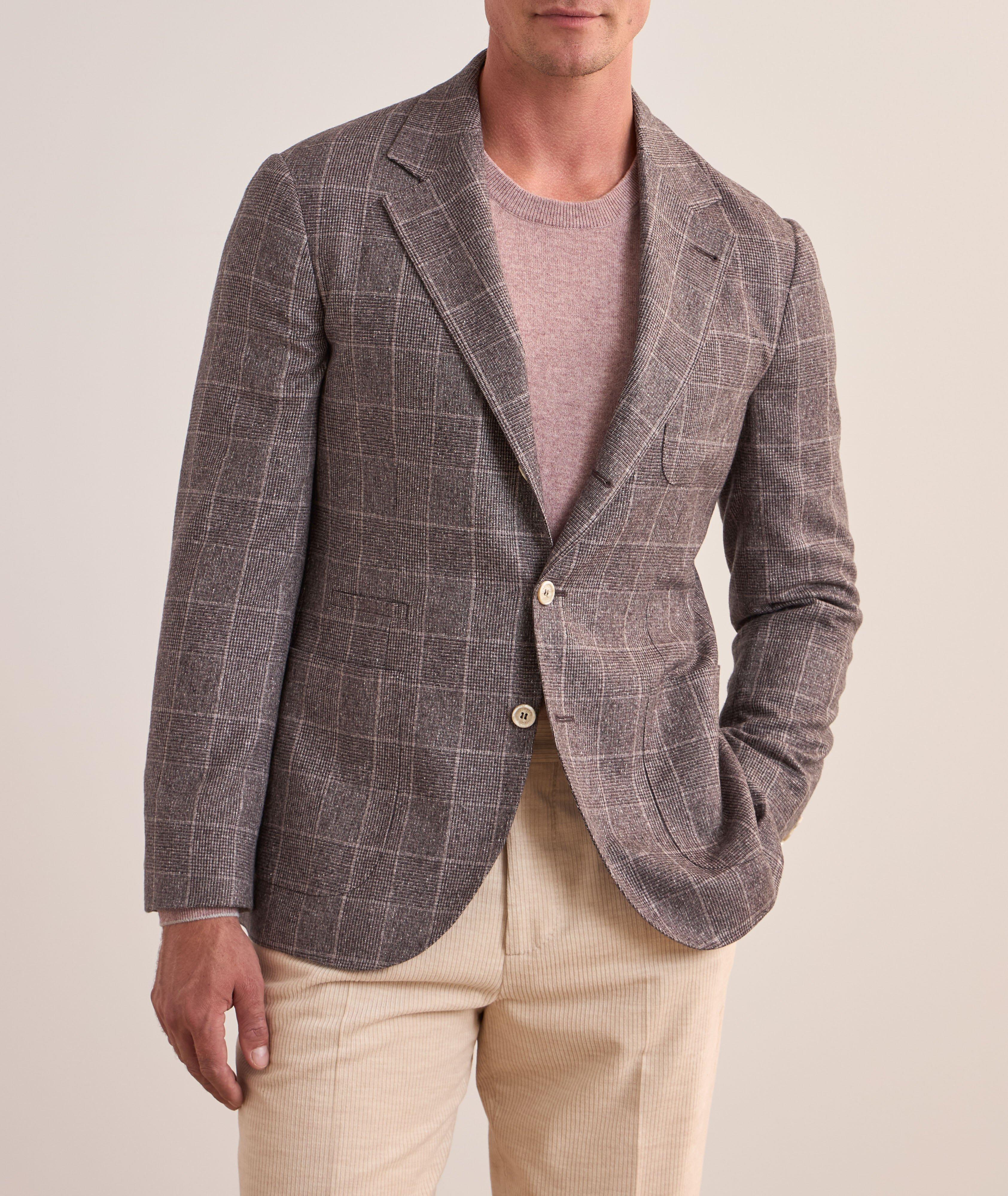 Glen Check Silk-Blend Sport Jacket image 1