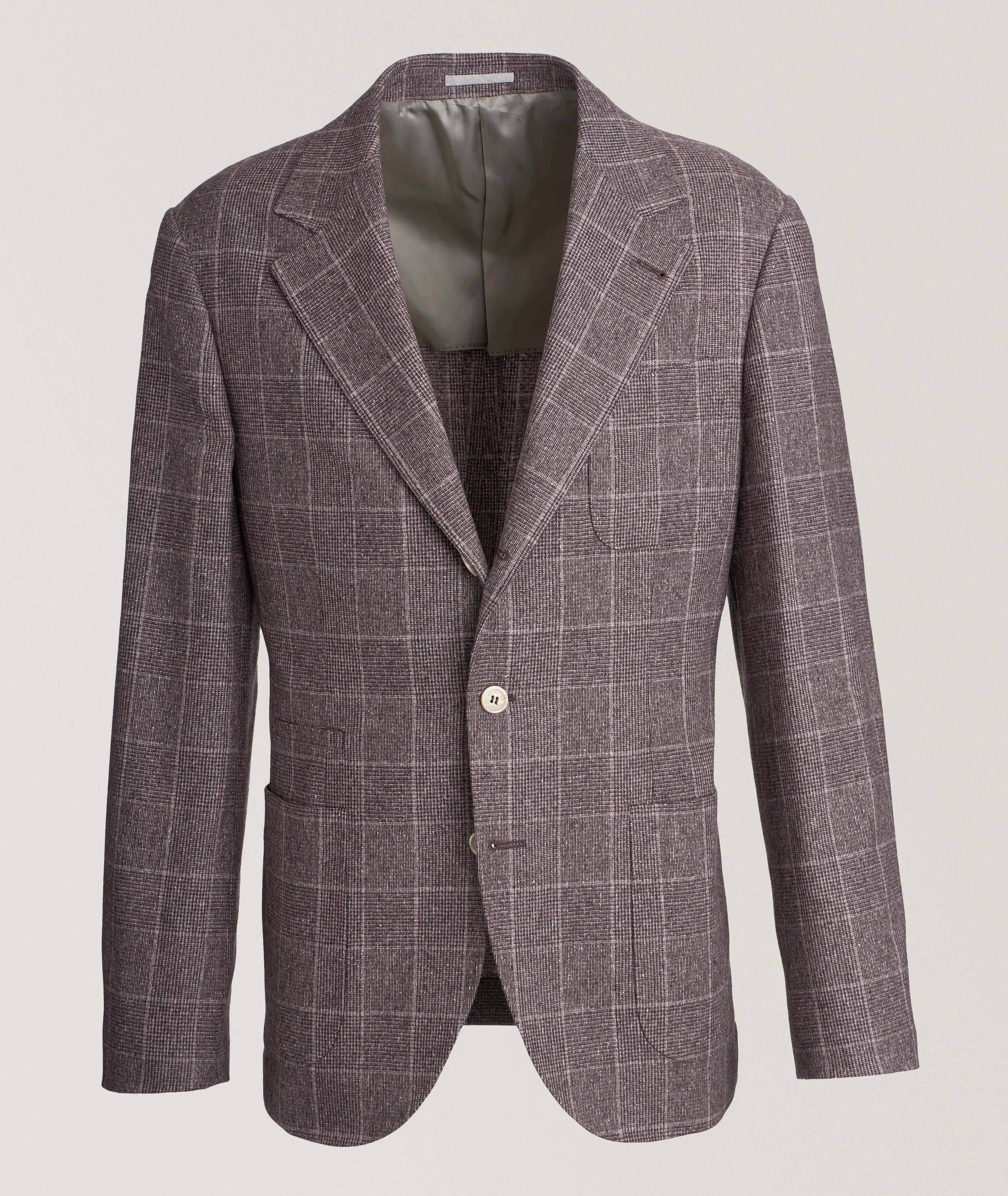 Glen Check Silk-Blend Sport Jacket image 0