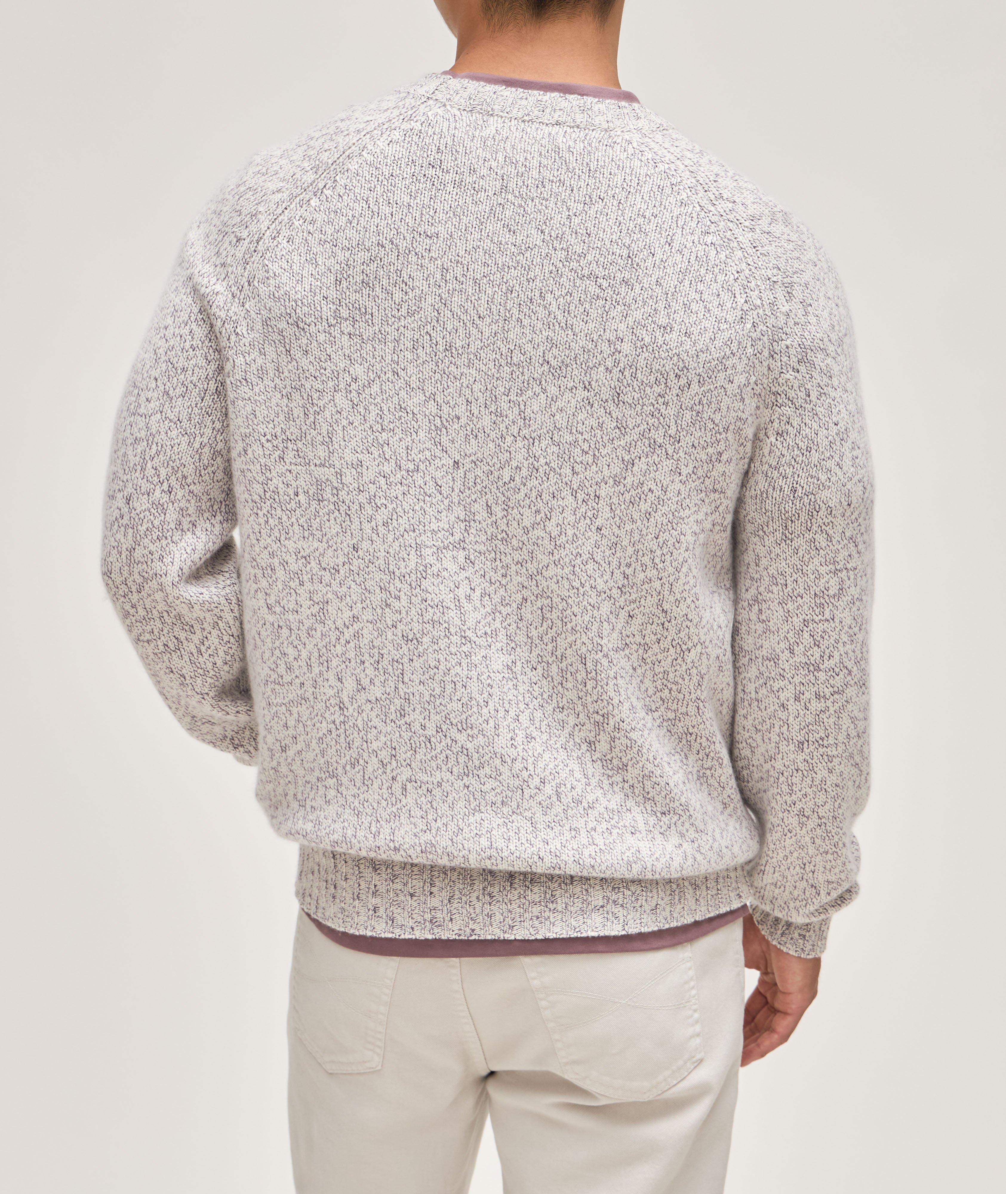 Mouliné Herringbone Knit Cashmere Sweater  image 2