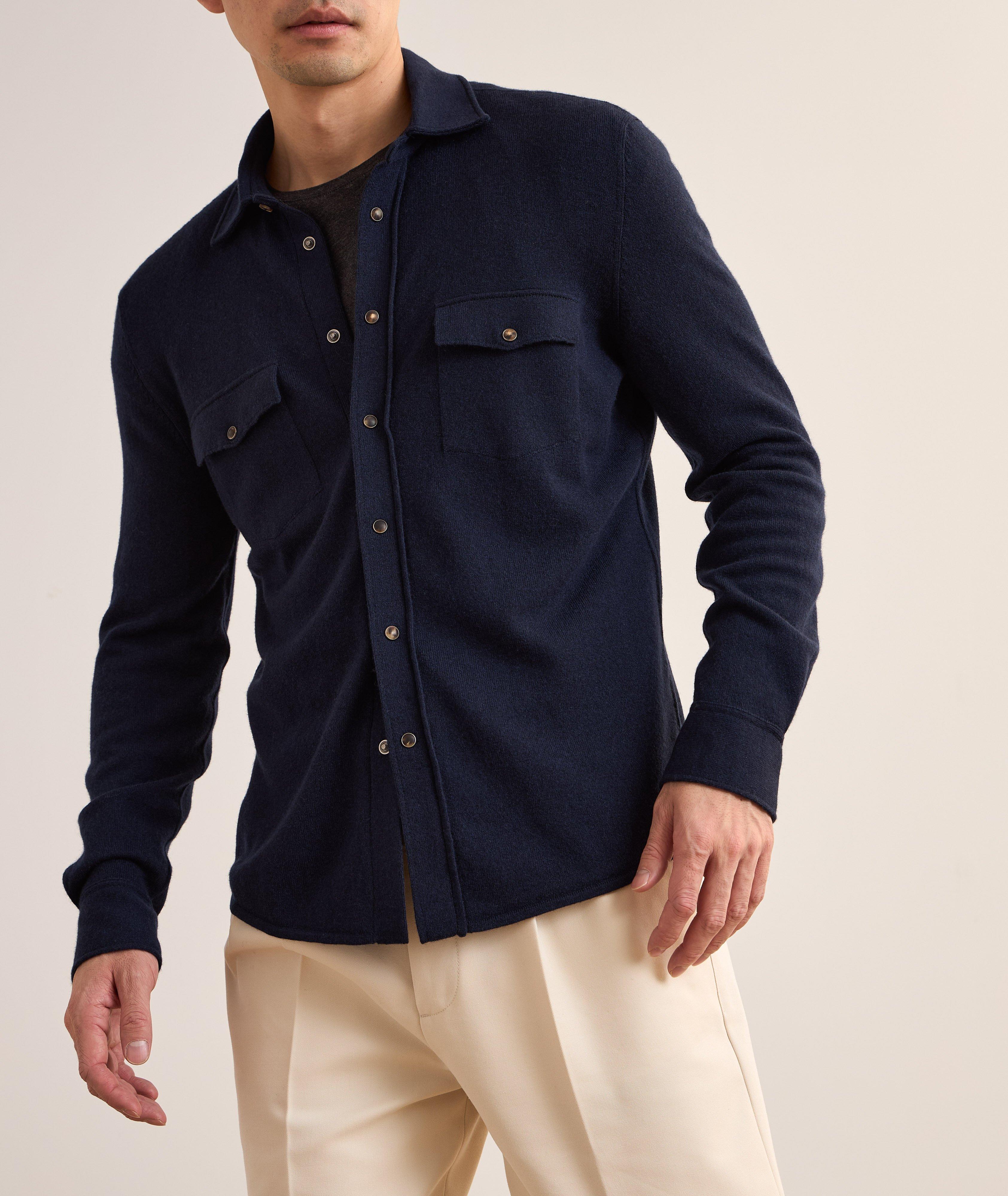 Western Wool-Cashmere-Silk Overshirt  image 1
