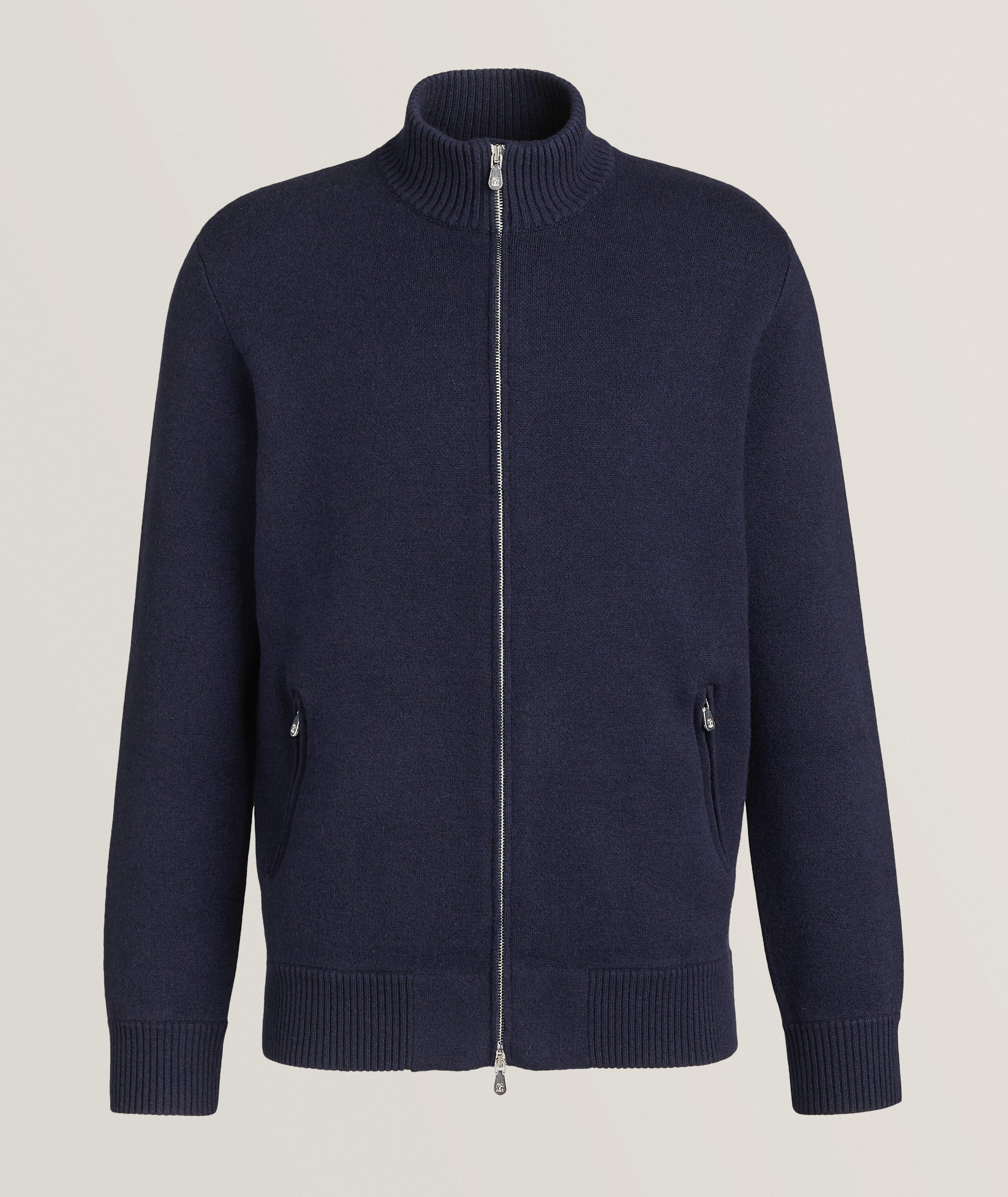 Wool, Cashmere& Silk Blend Knitted Bomber jacket  image 0