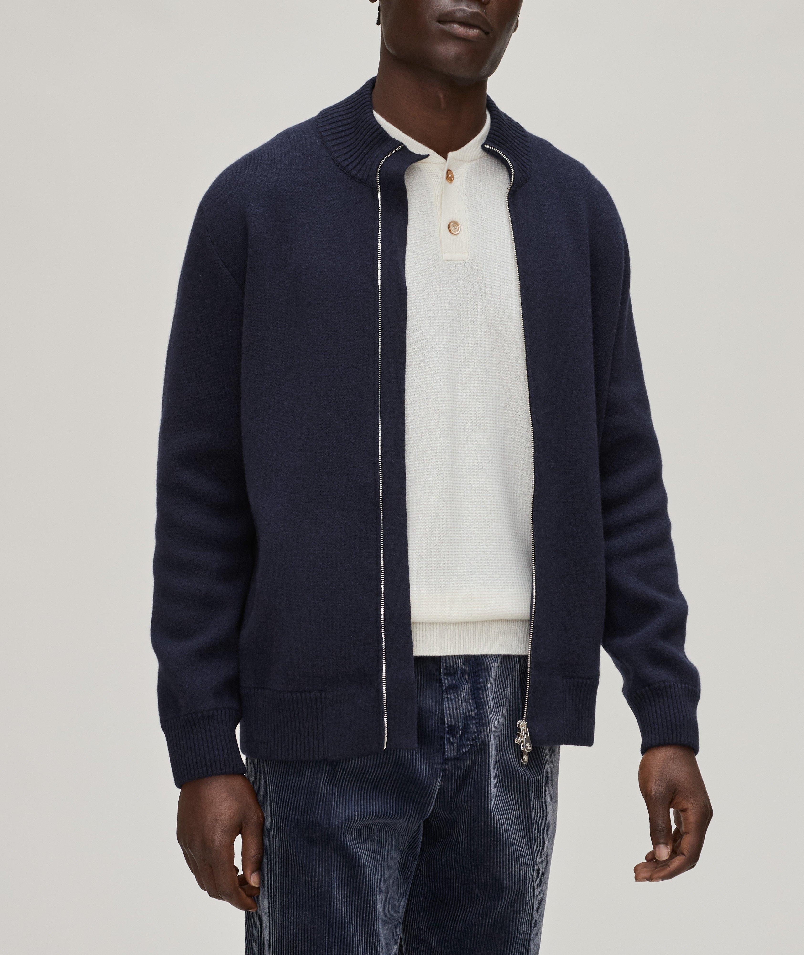 Blouson-pull en mélange de laine, de cachemire et de soie image 1
