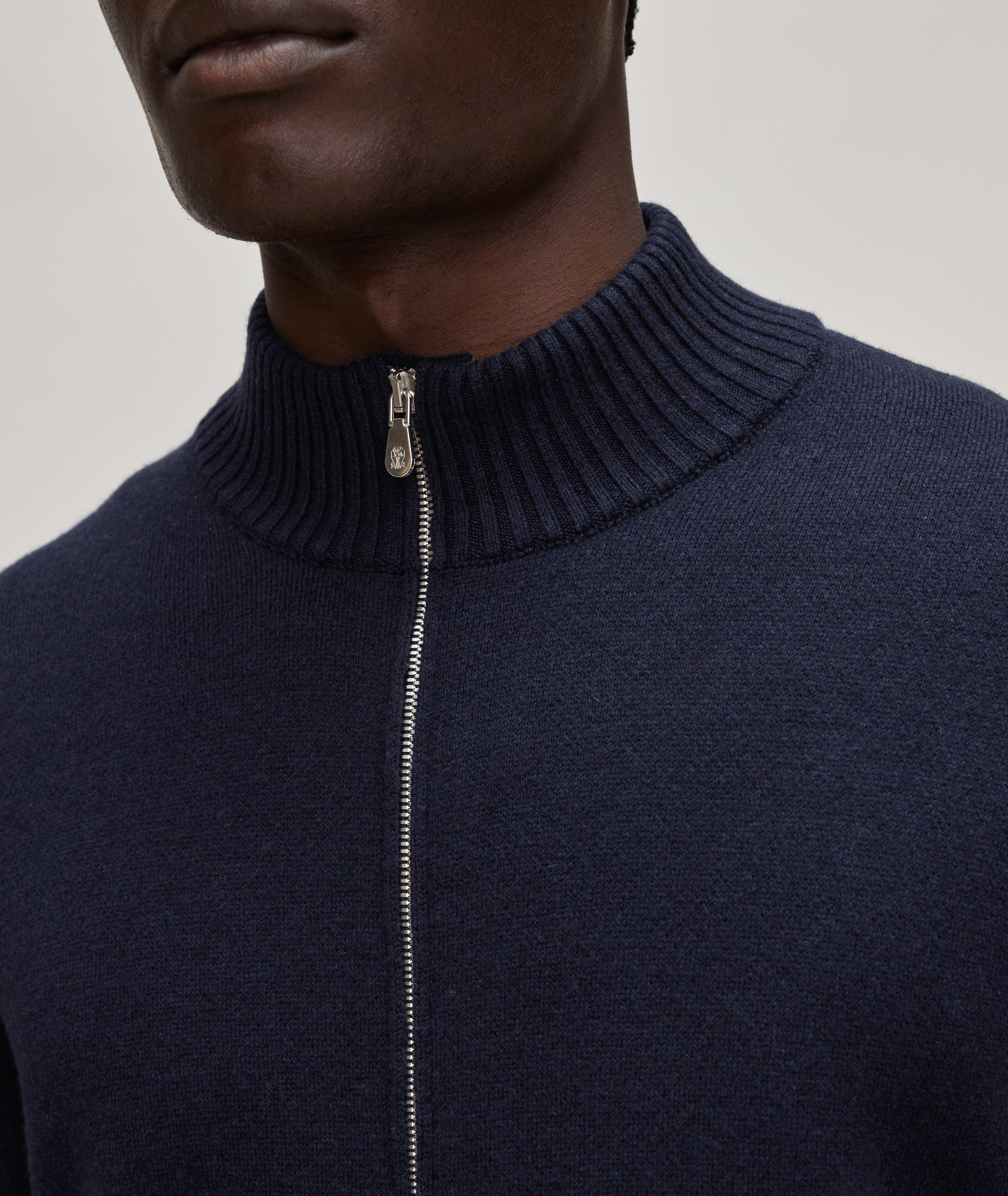 Blouson-pull en mélange de laine, de cachemire et de soie image 3