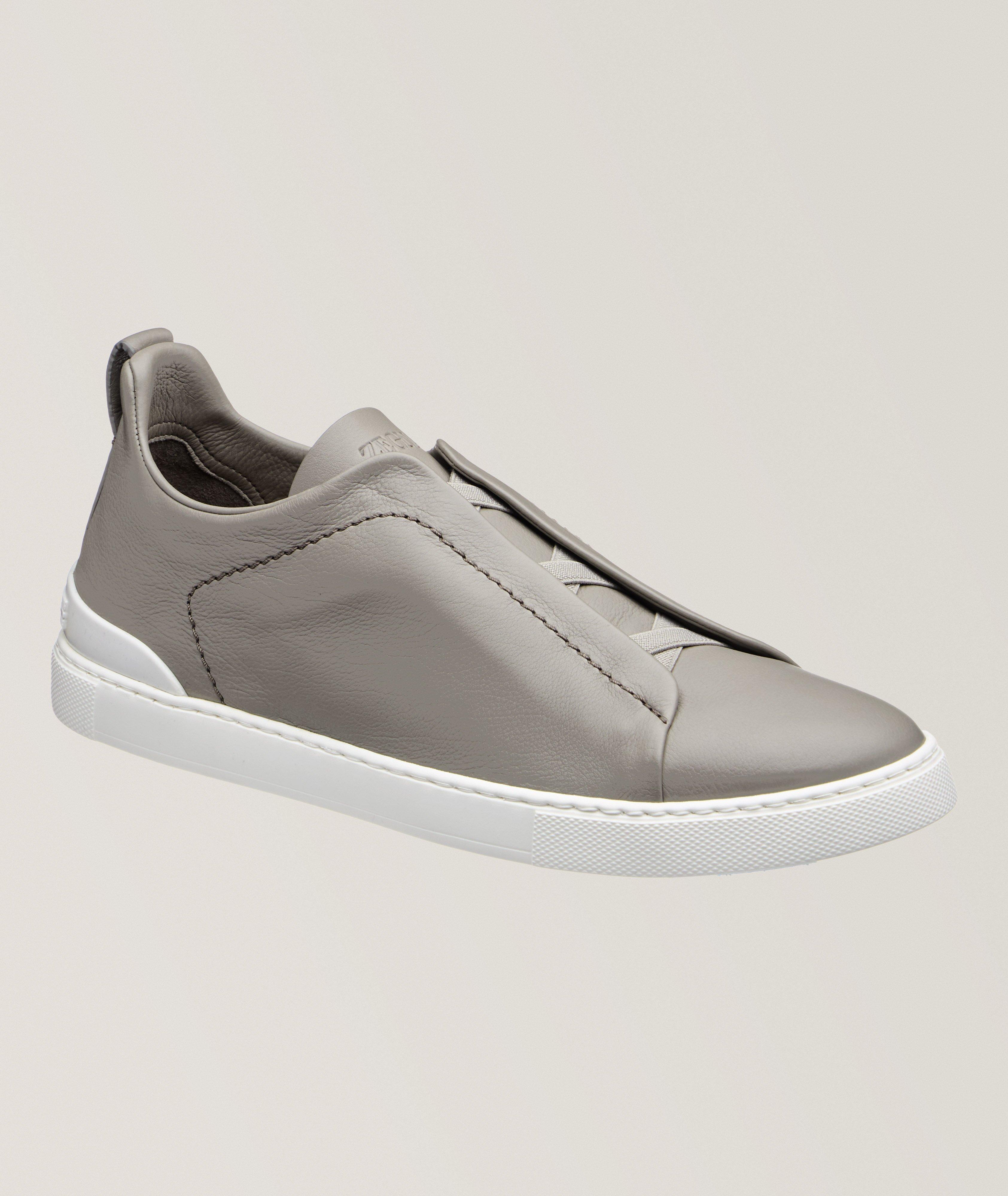 Triple Stitch Secondskin Leather Sneakers image 0