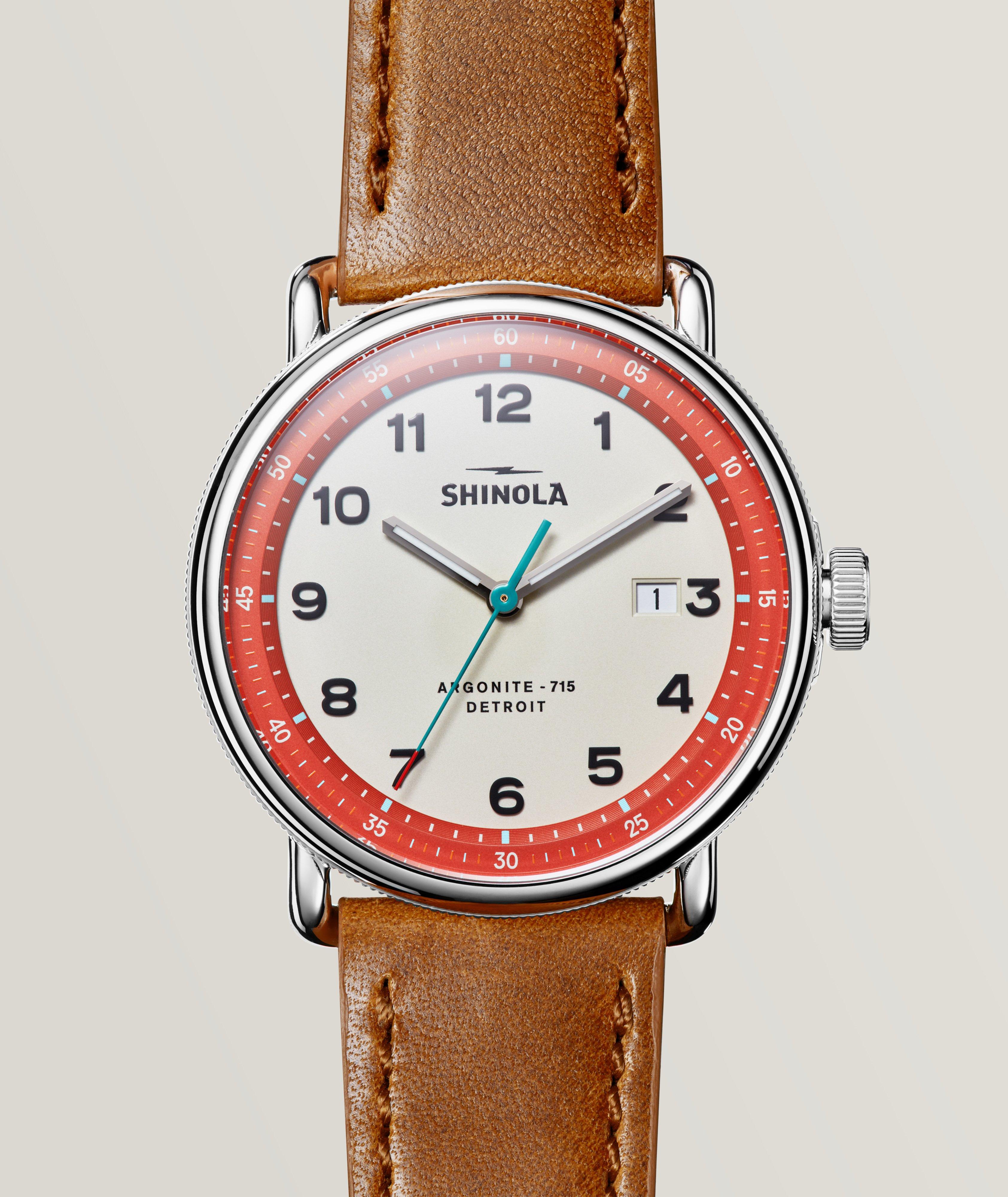The Canfield Model C56 Leather Strap Watch image 0