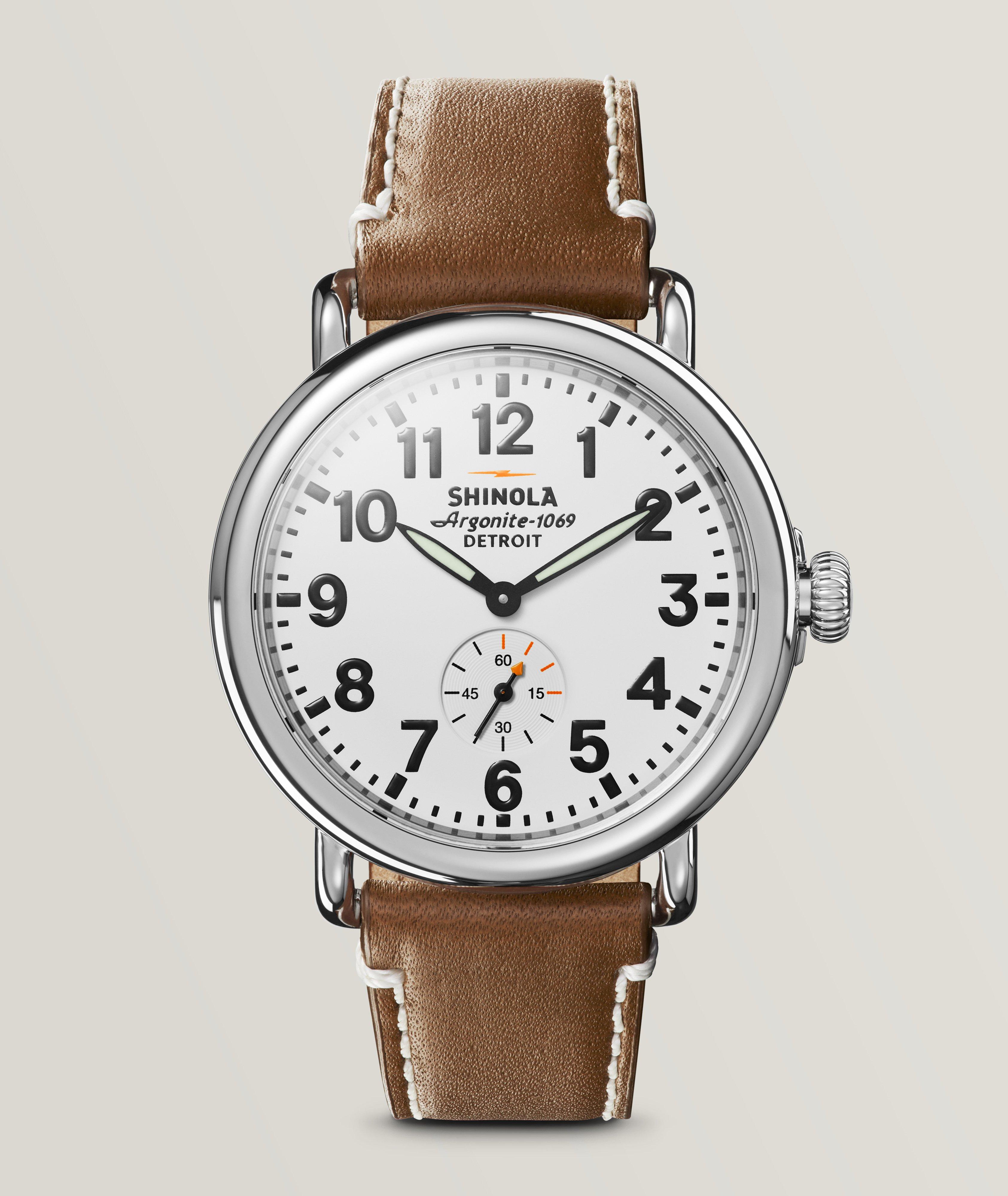 The Runwell Leather Strap Watch image 0