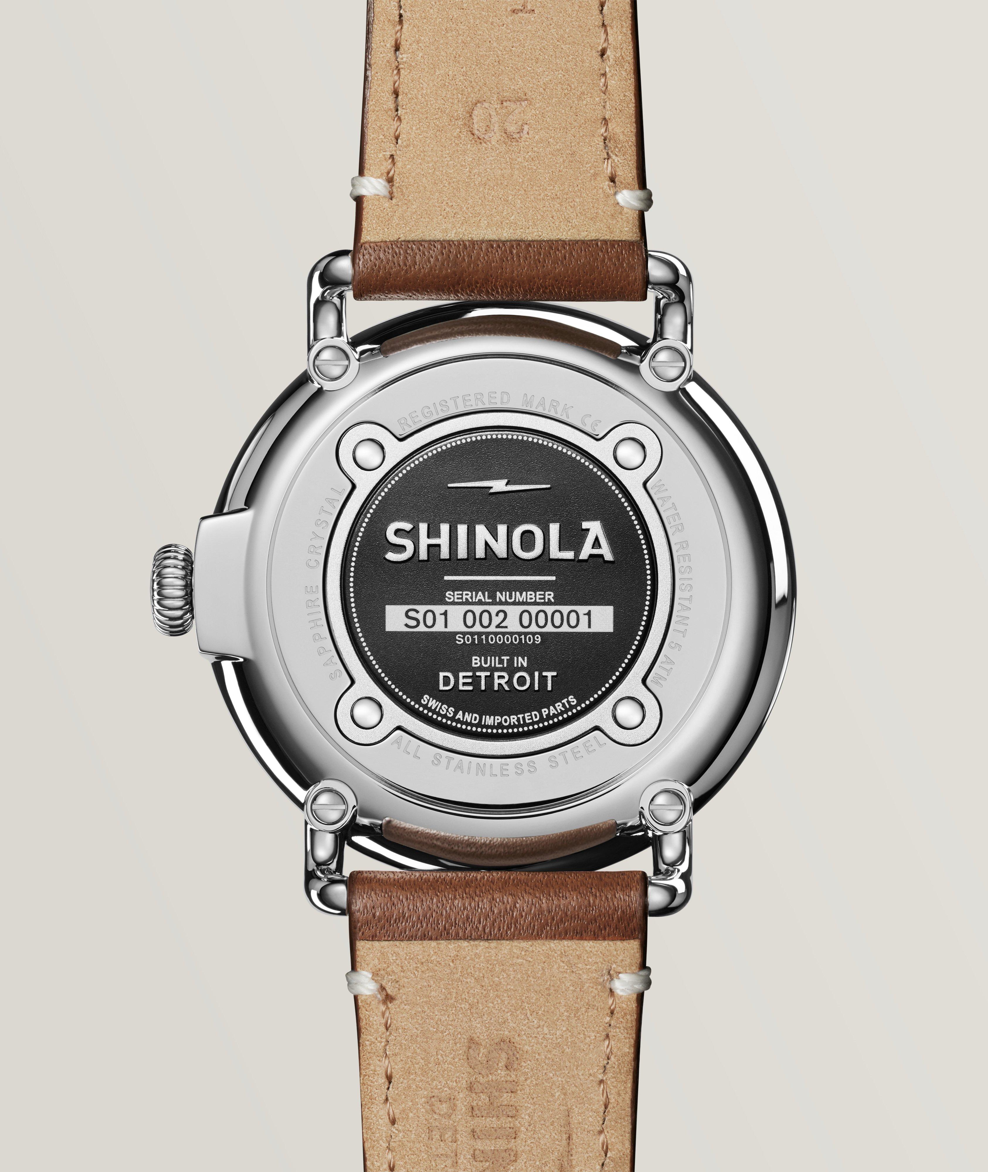 The Runwell Leather Strap Watch image 4