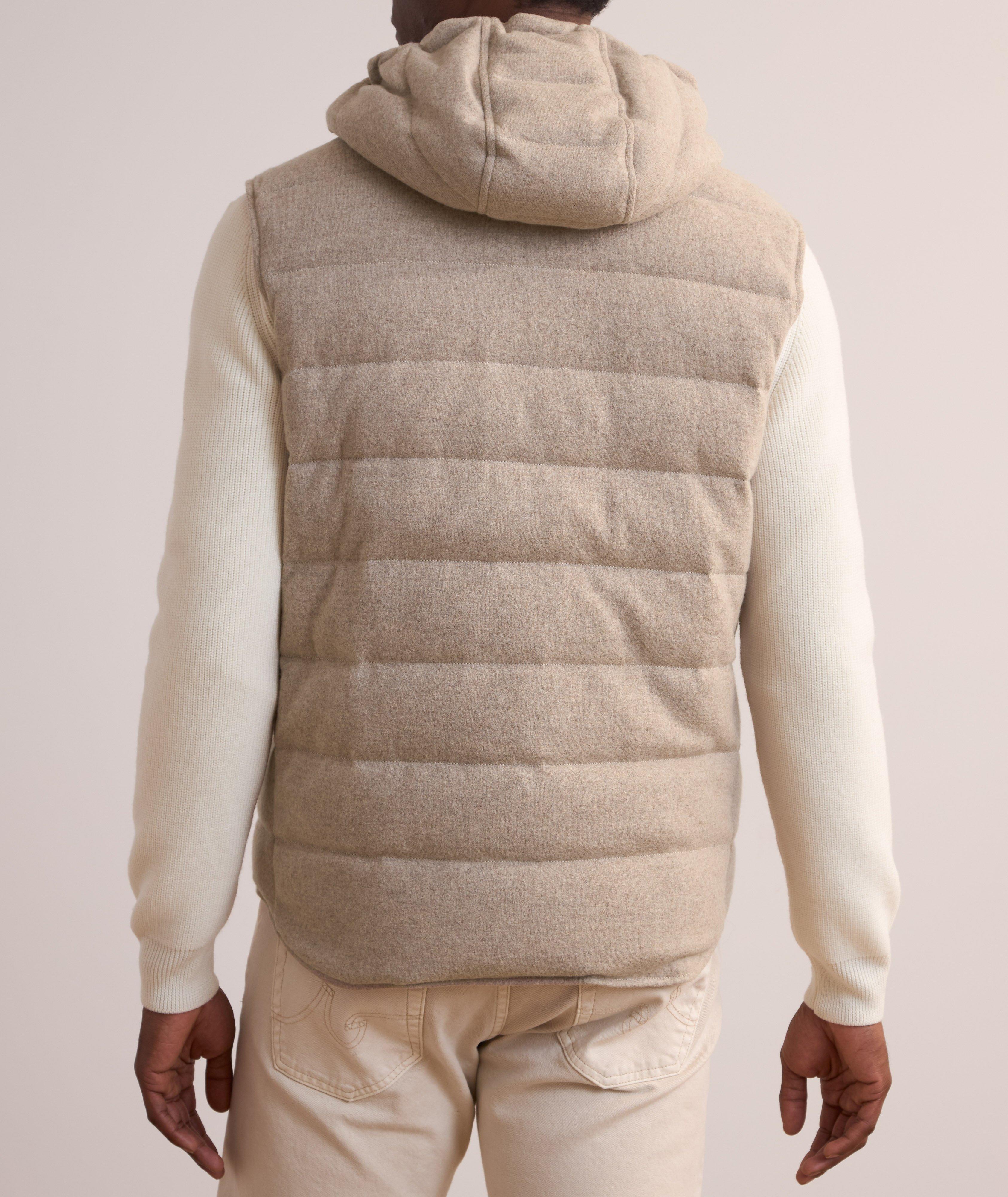 Virgin Wool Down Hooded Vest image 2