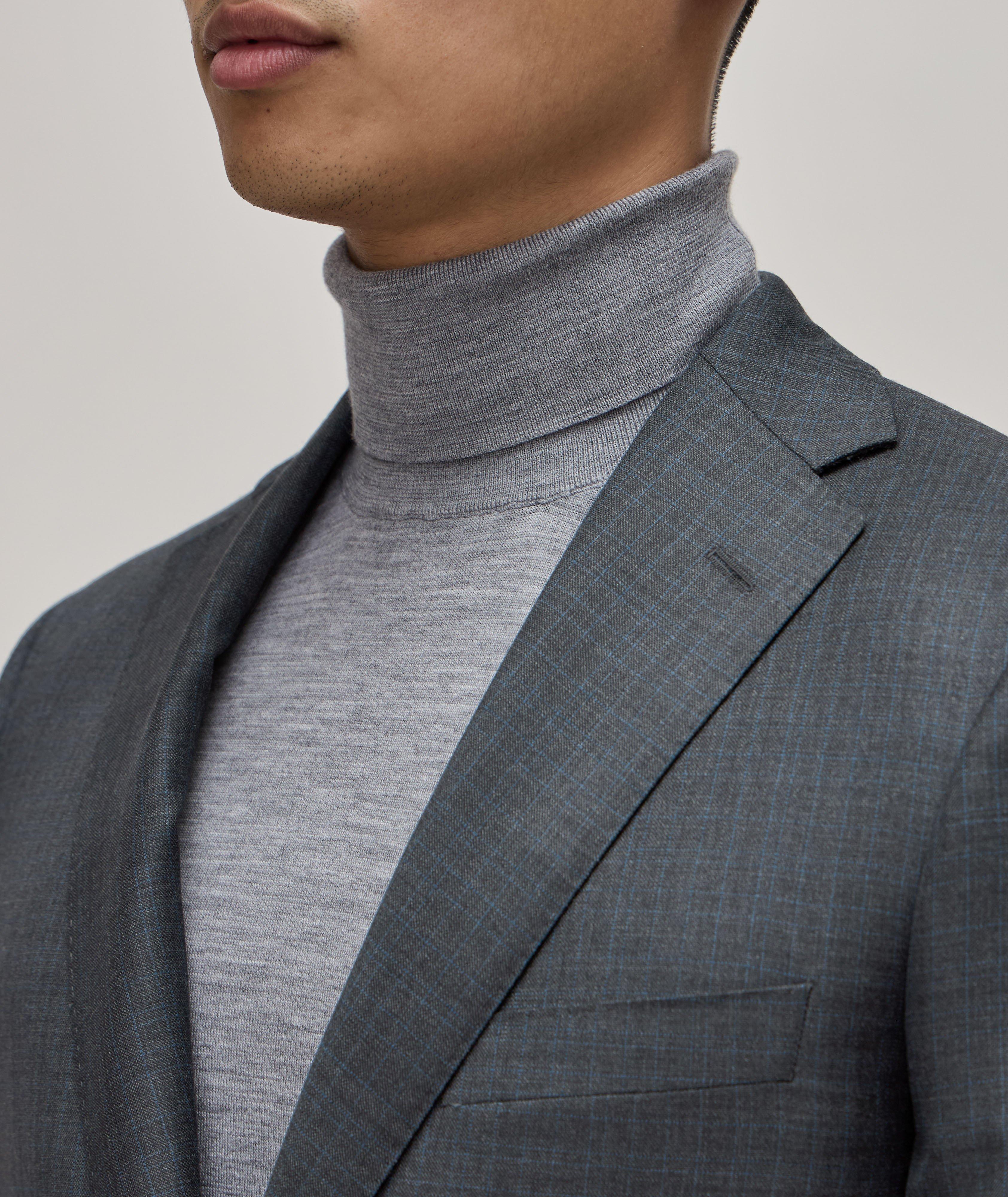 Tonal Plaid Wool Suit image 3