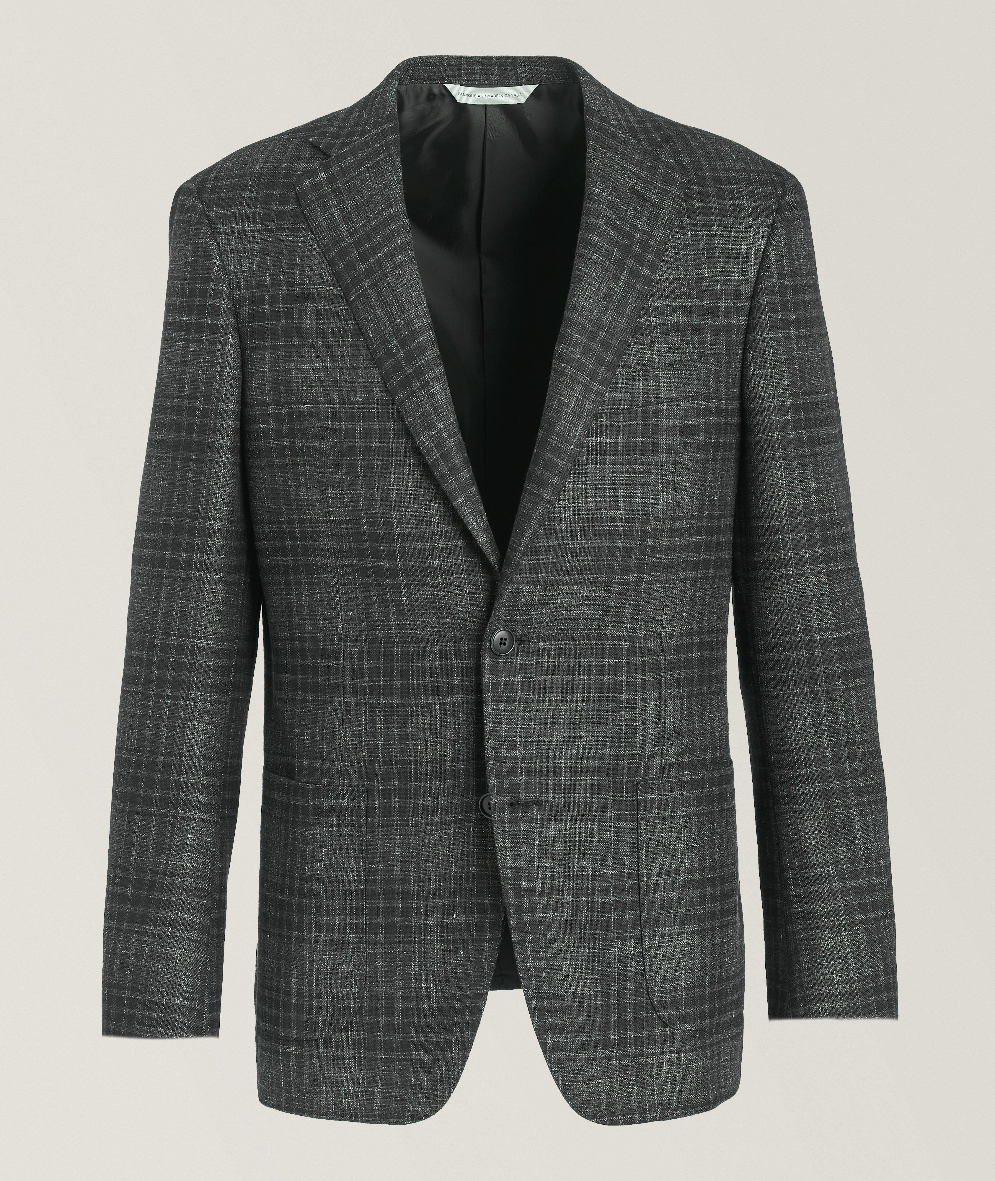 Check Stretch-Wool Blend Sport Jacket image 0