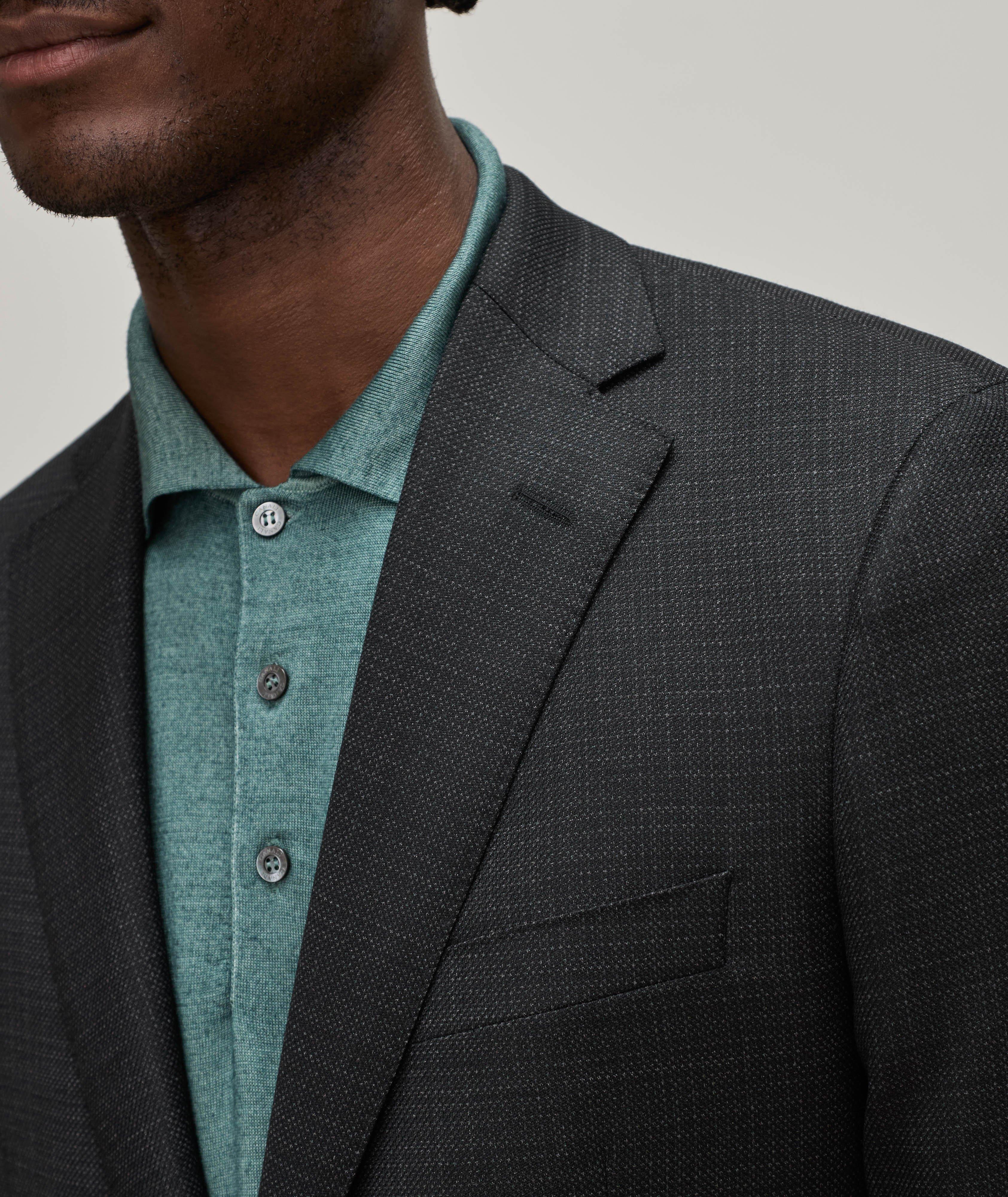 Textured Mélange Stretch-Wool Suit image 3