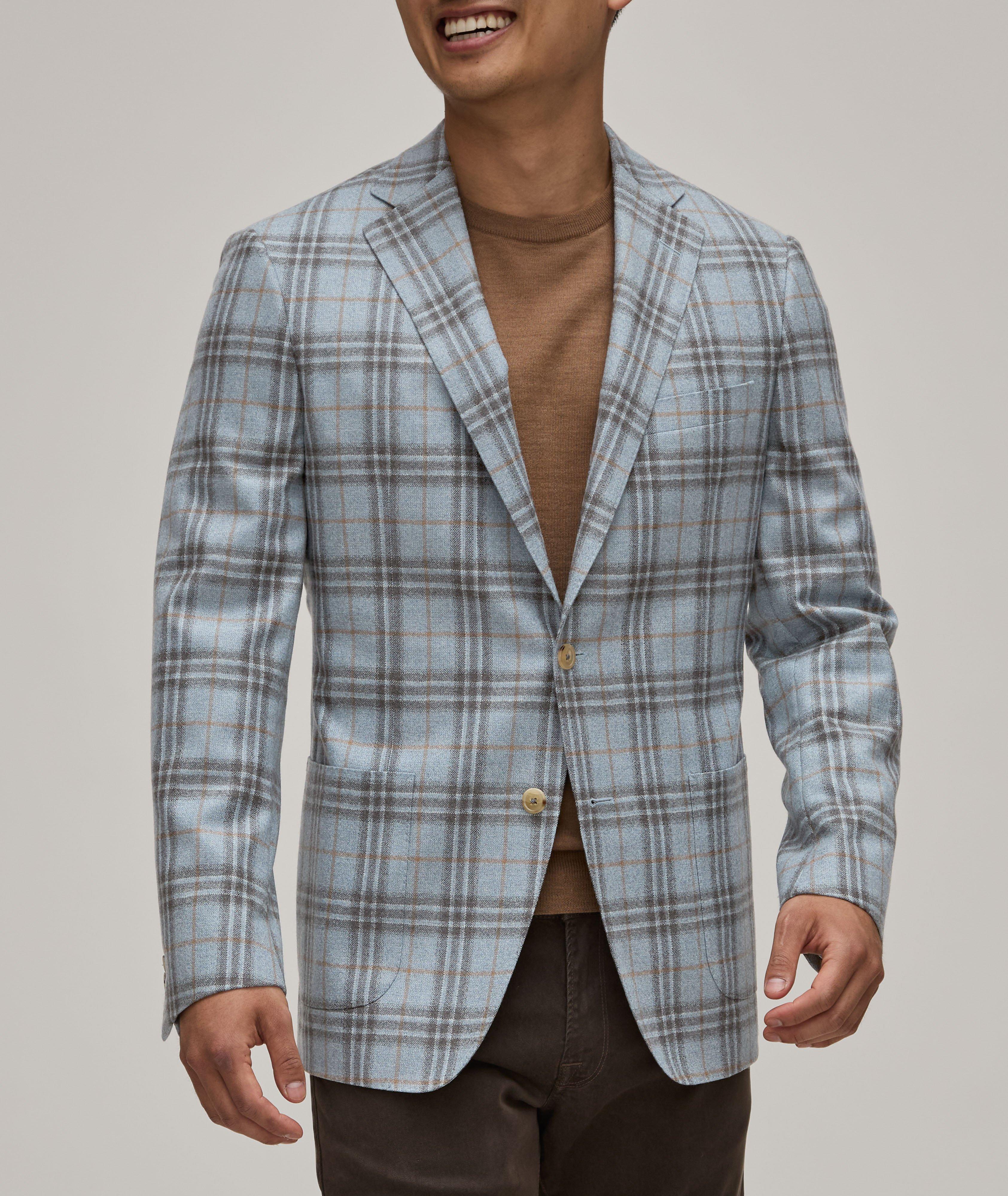 Tobacco Plaid Wool Sport Jacket image 1