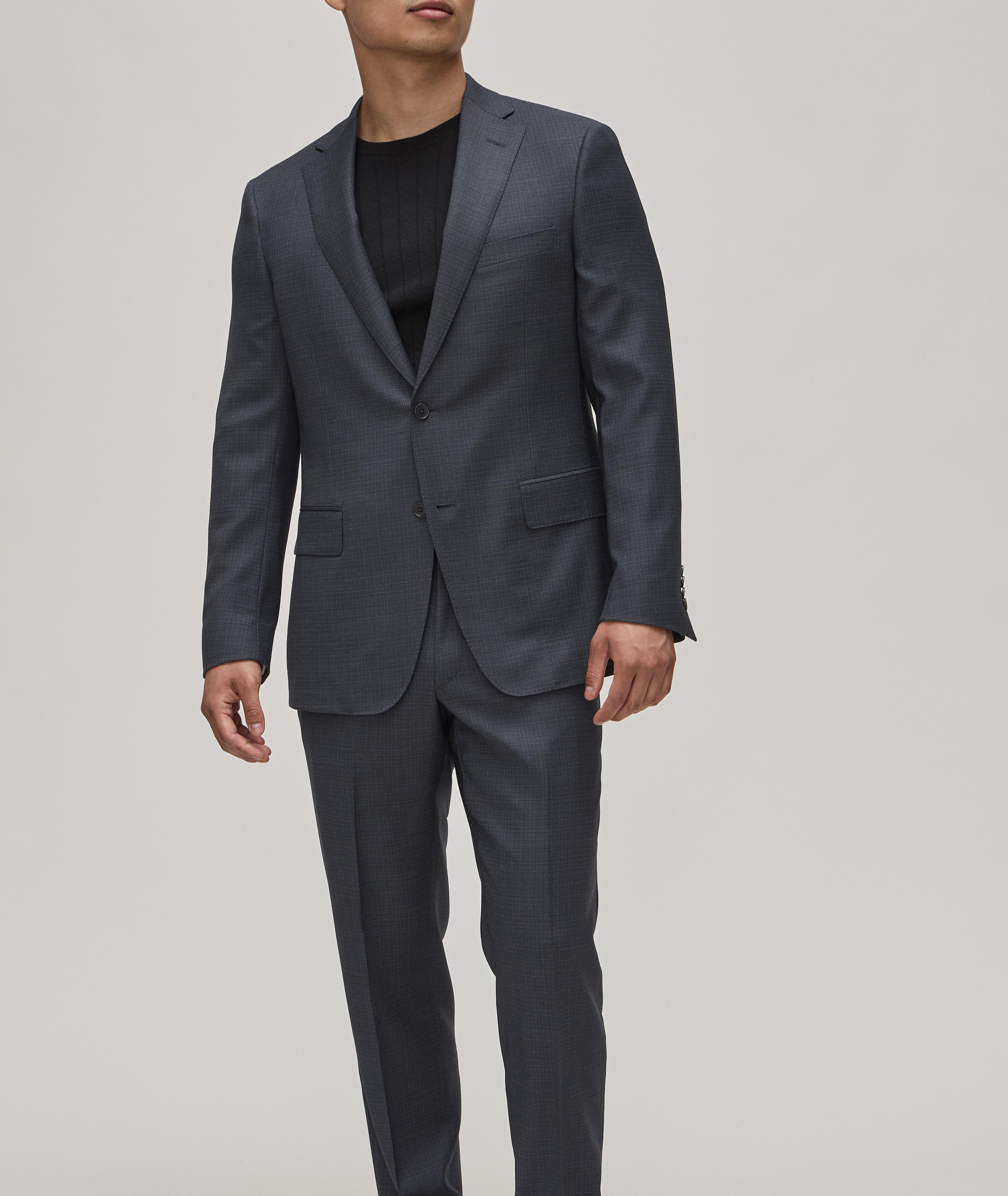 Textured Mélange Stretch-Wool Suit image 1