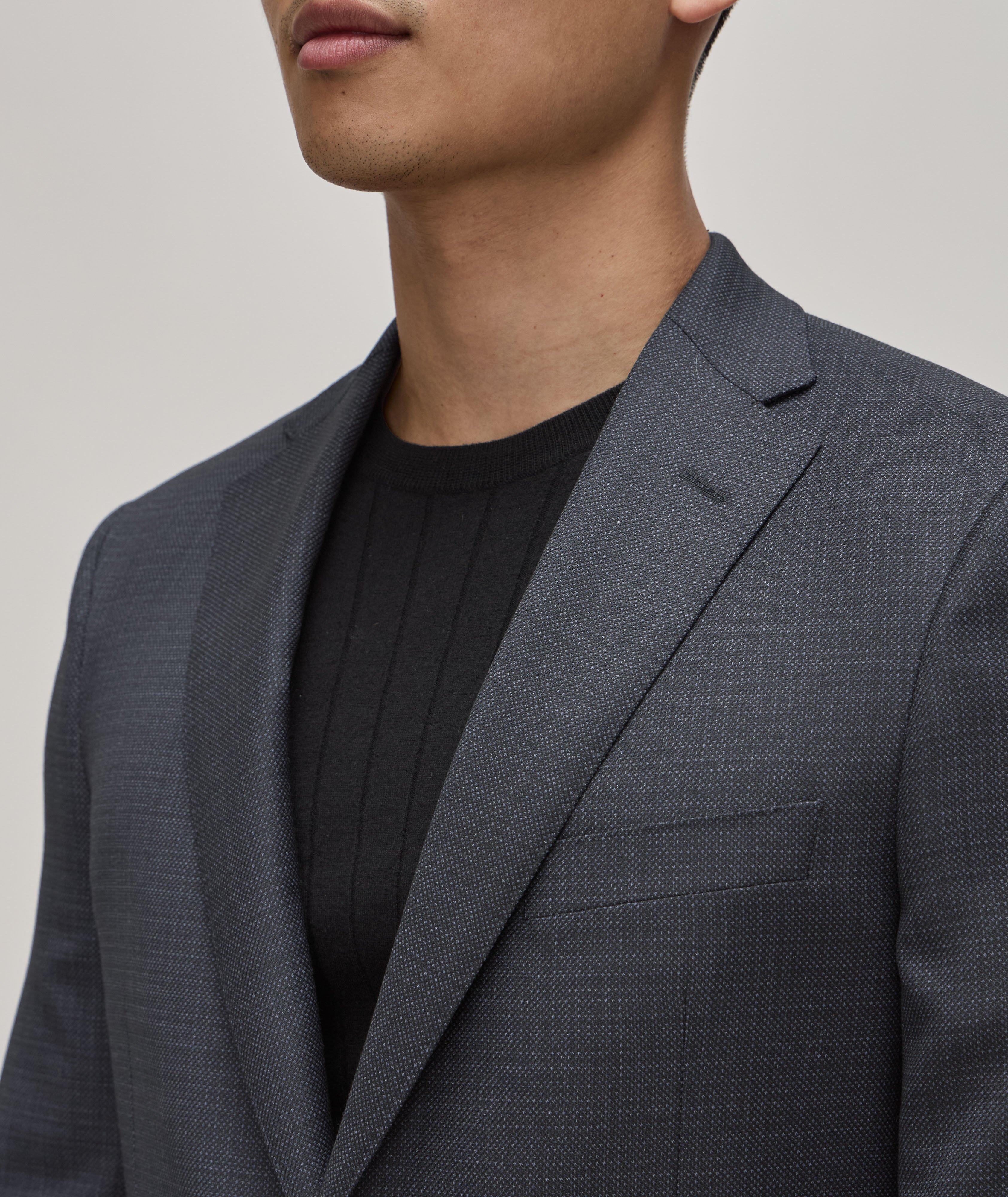 Textured Mélange Stretch-Wool Suit image 3